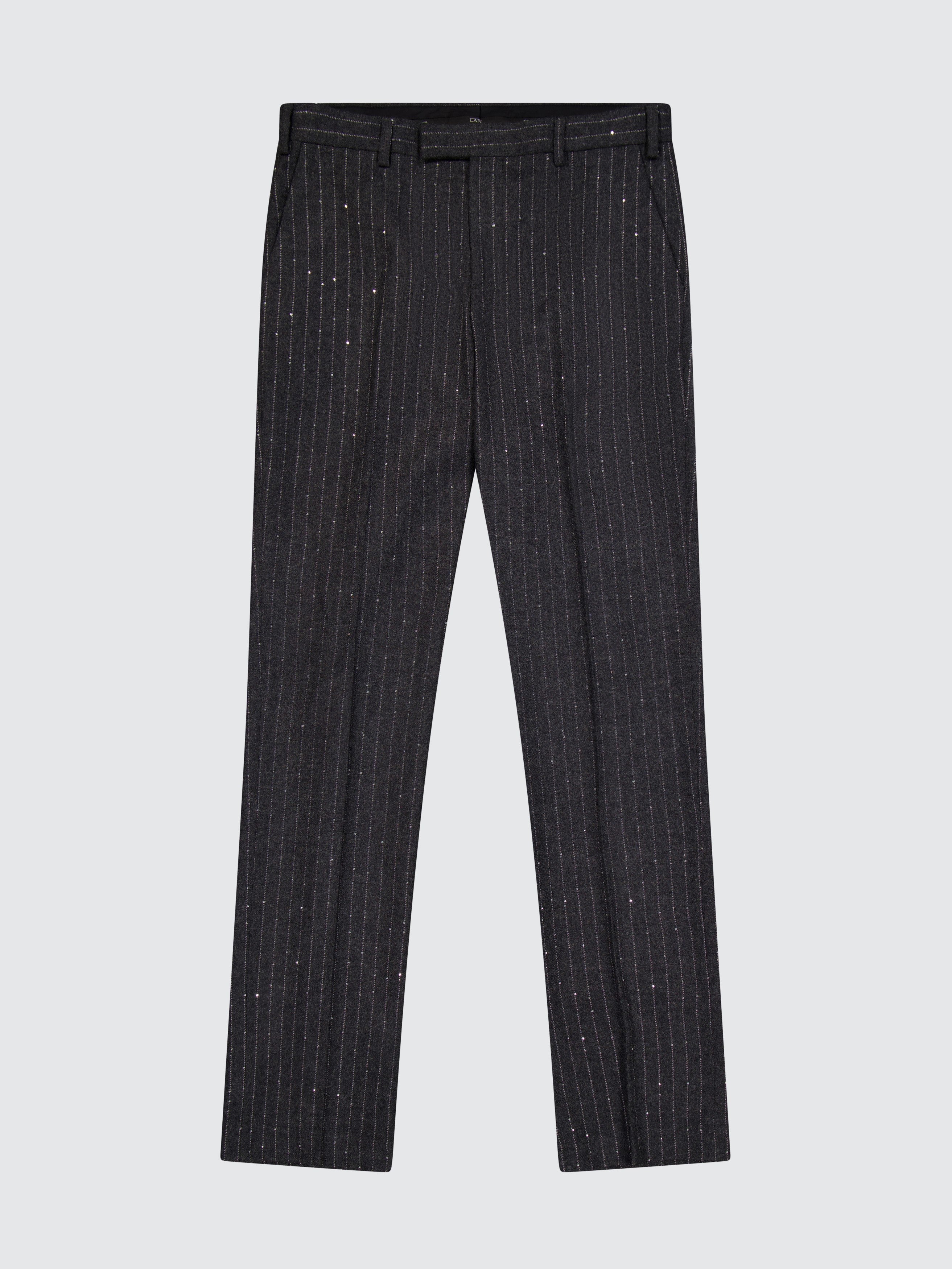 Pinstriped Cigarette Trousers