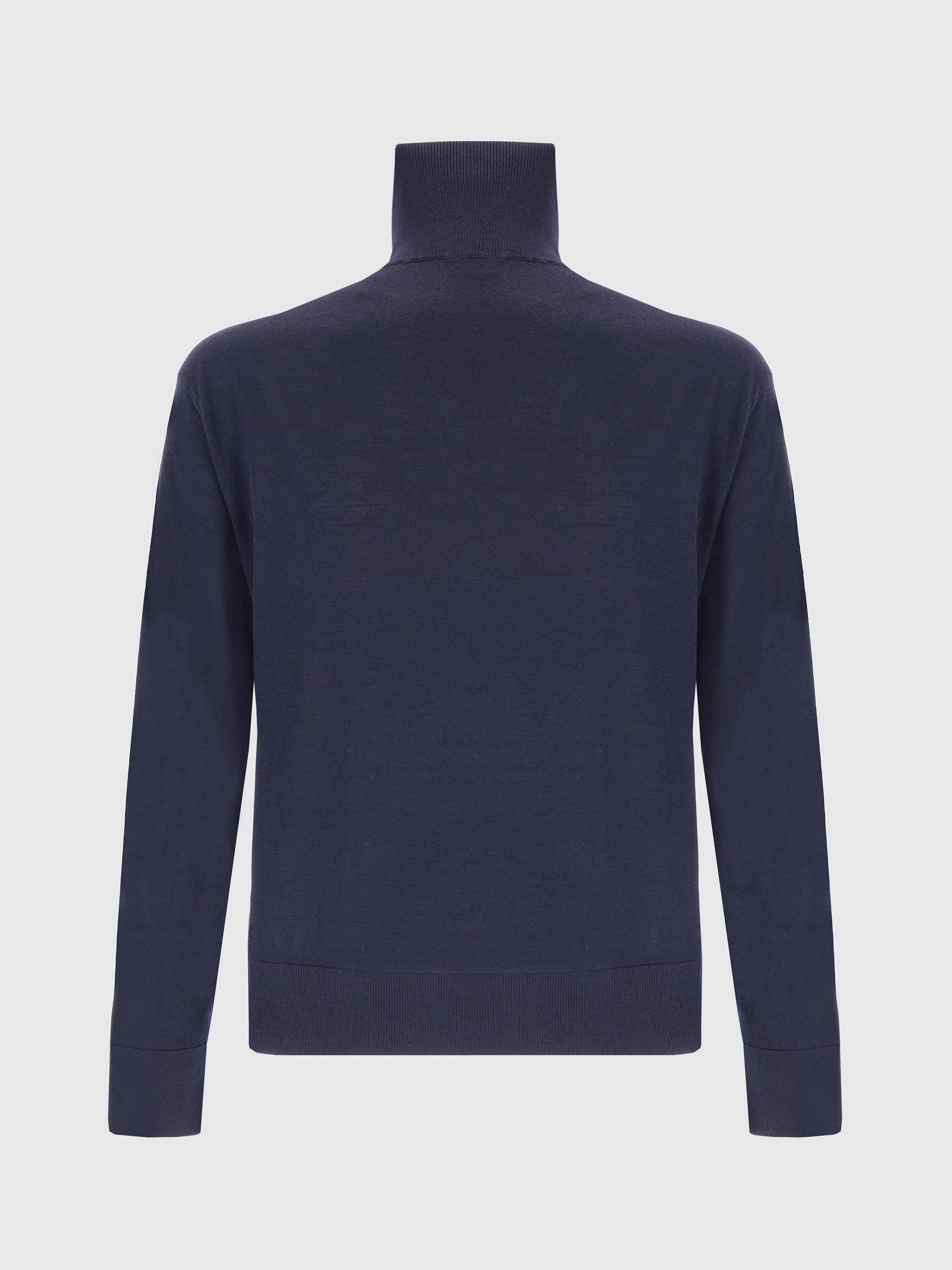 Wool Cashmere Blend Turtleneck Sweater