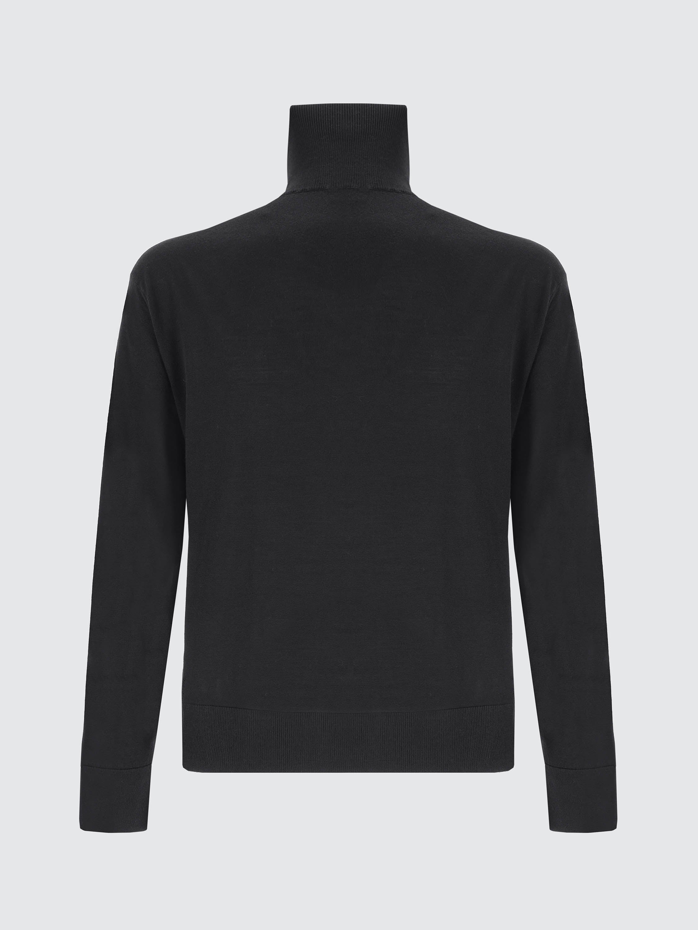 Wool Cashmere Blend Turtleneck Sweater