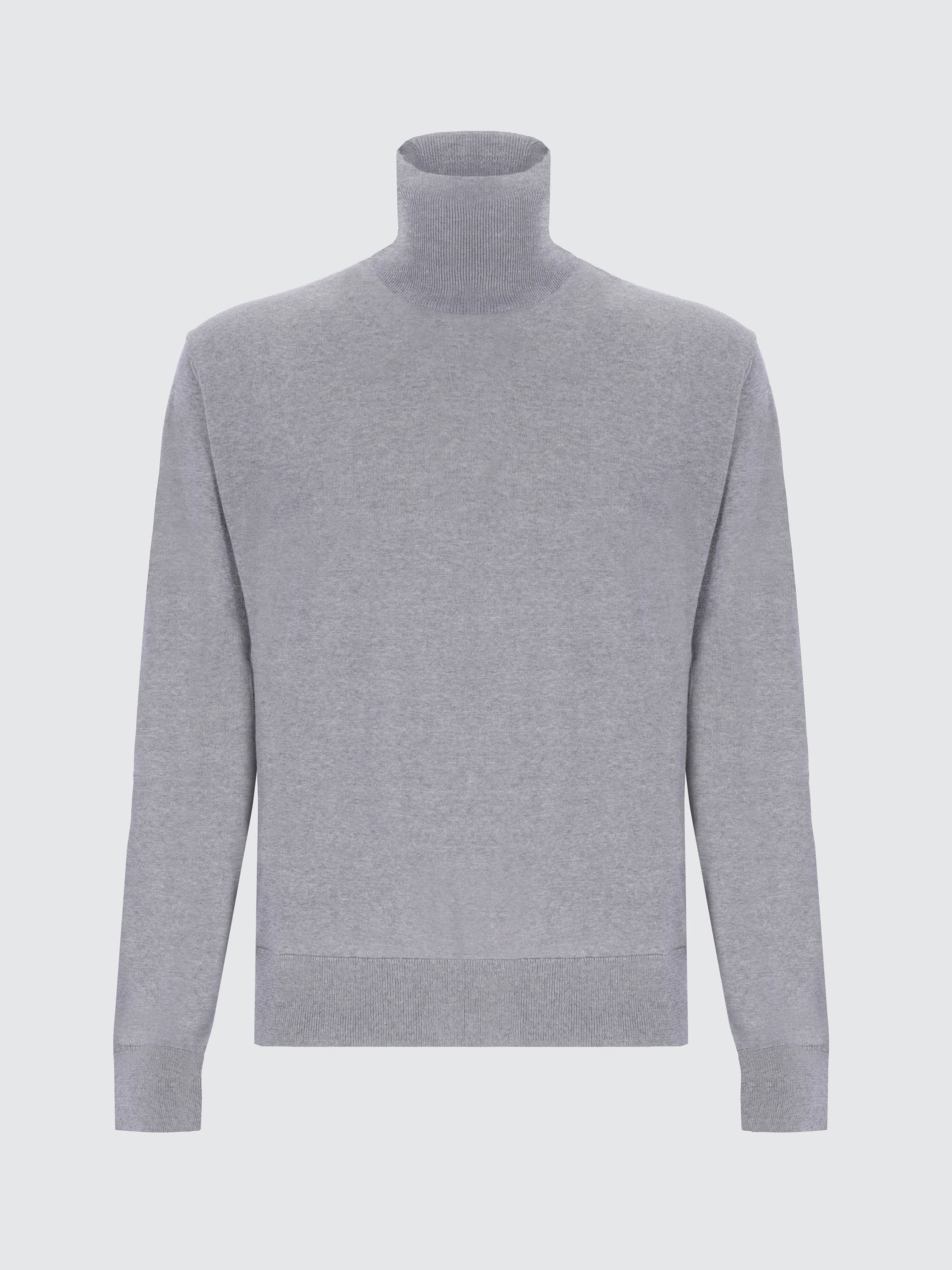 Wool Cashmere Blend Turtleneck Sweater