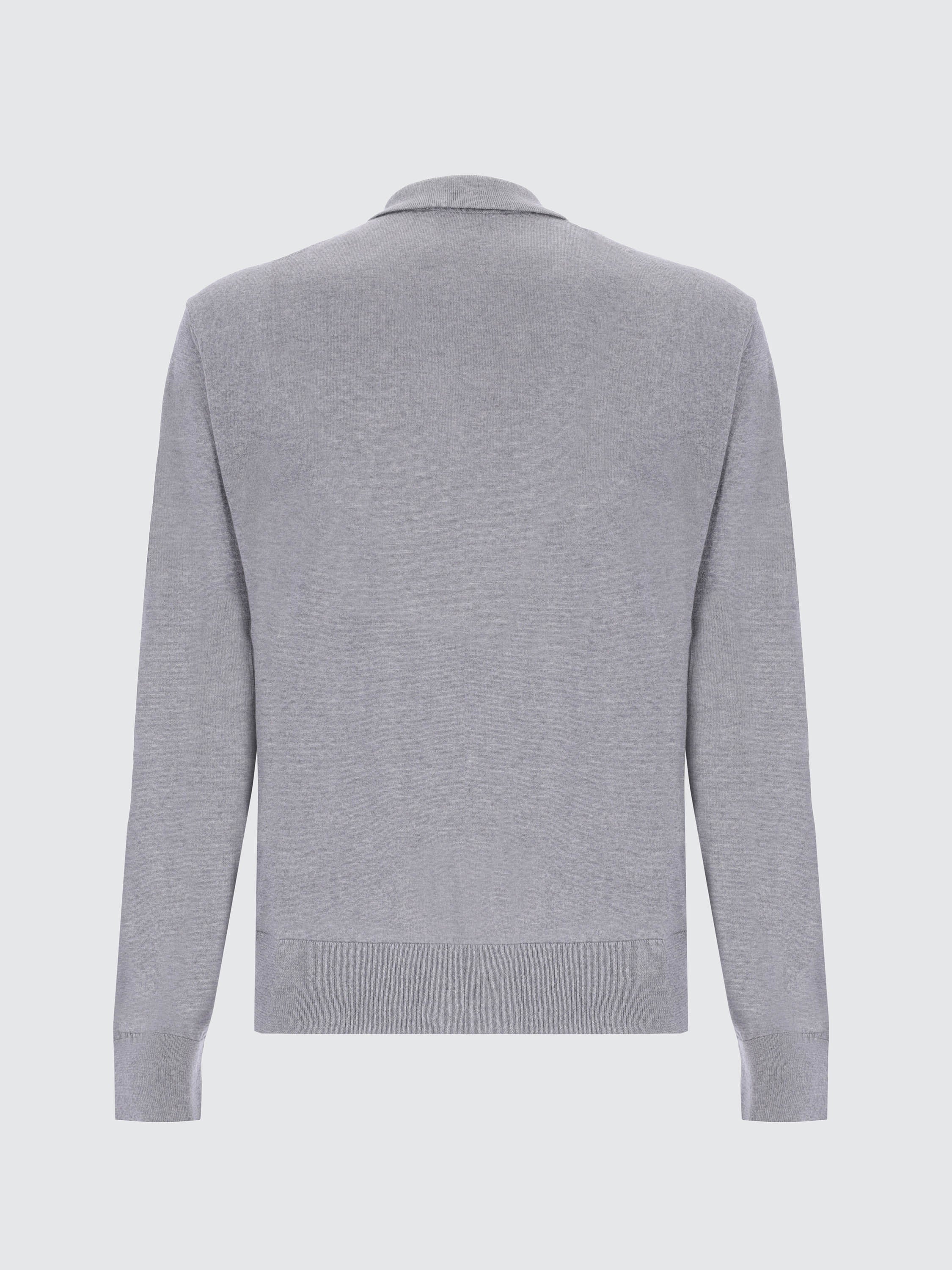 Long Sleeve Polo Shirt In Cashmere Wool Blend