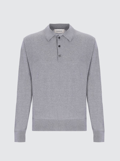 Polo Manica Lunga In Misto Lana Cashmere