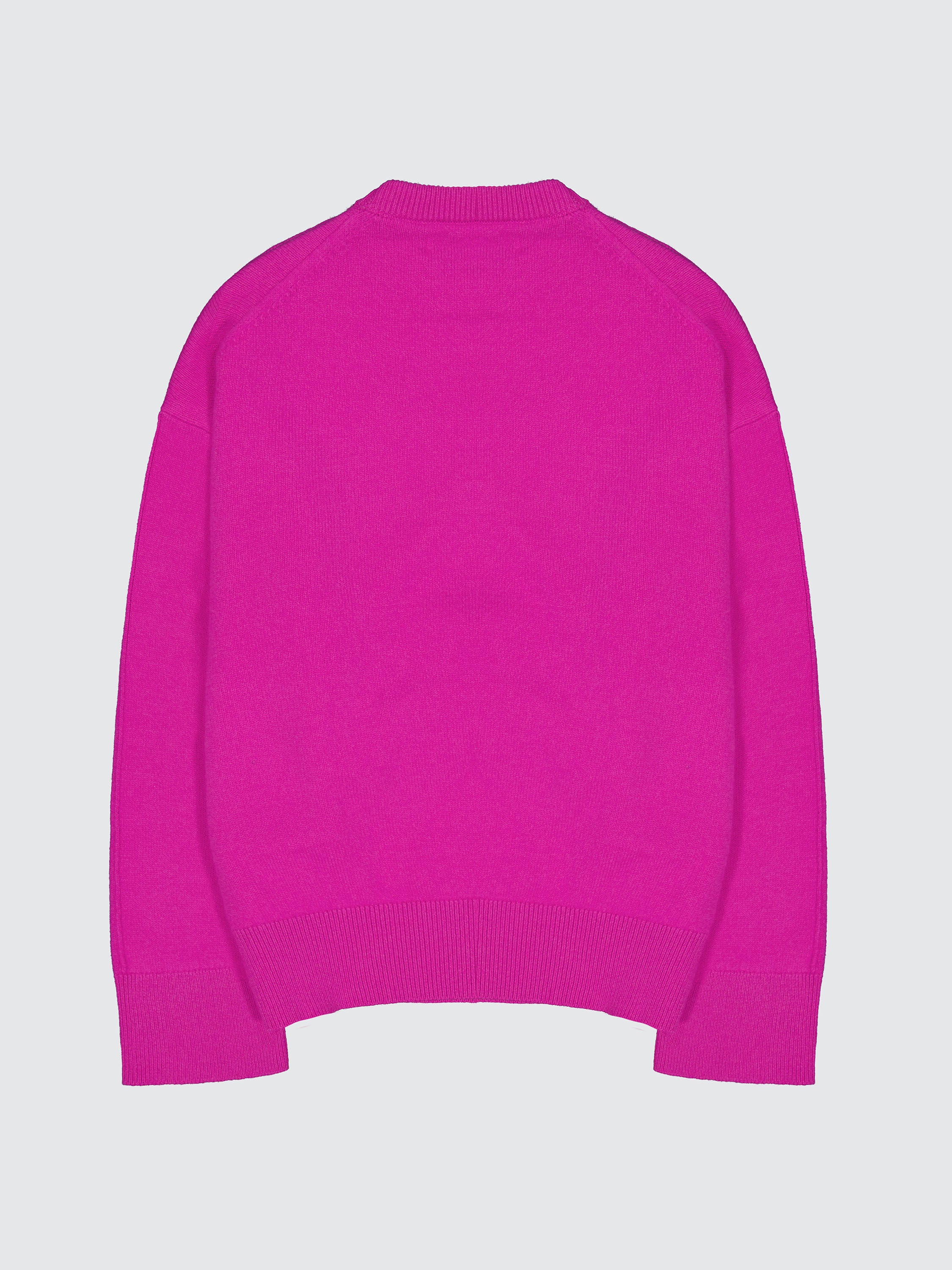 Asymmetrical Merino Wool Crewneck Sweater