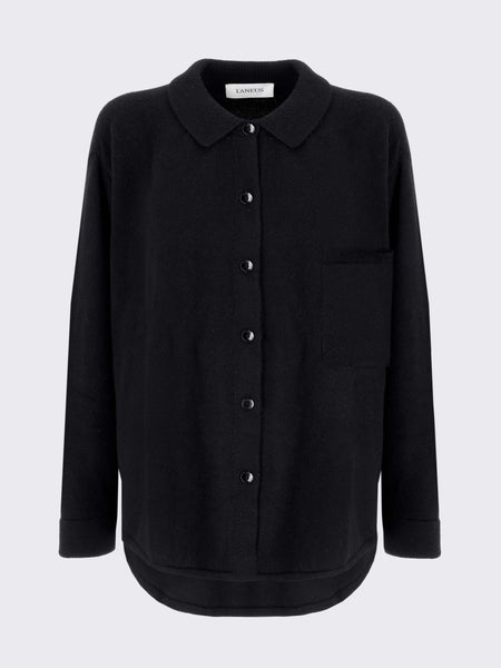 Oversized Shirt In Merino Wool And Cashmere