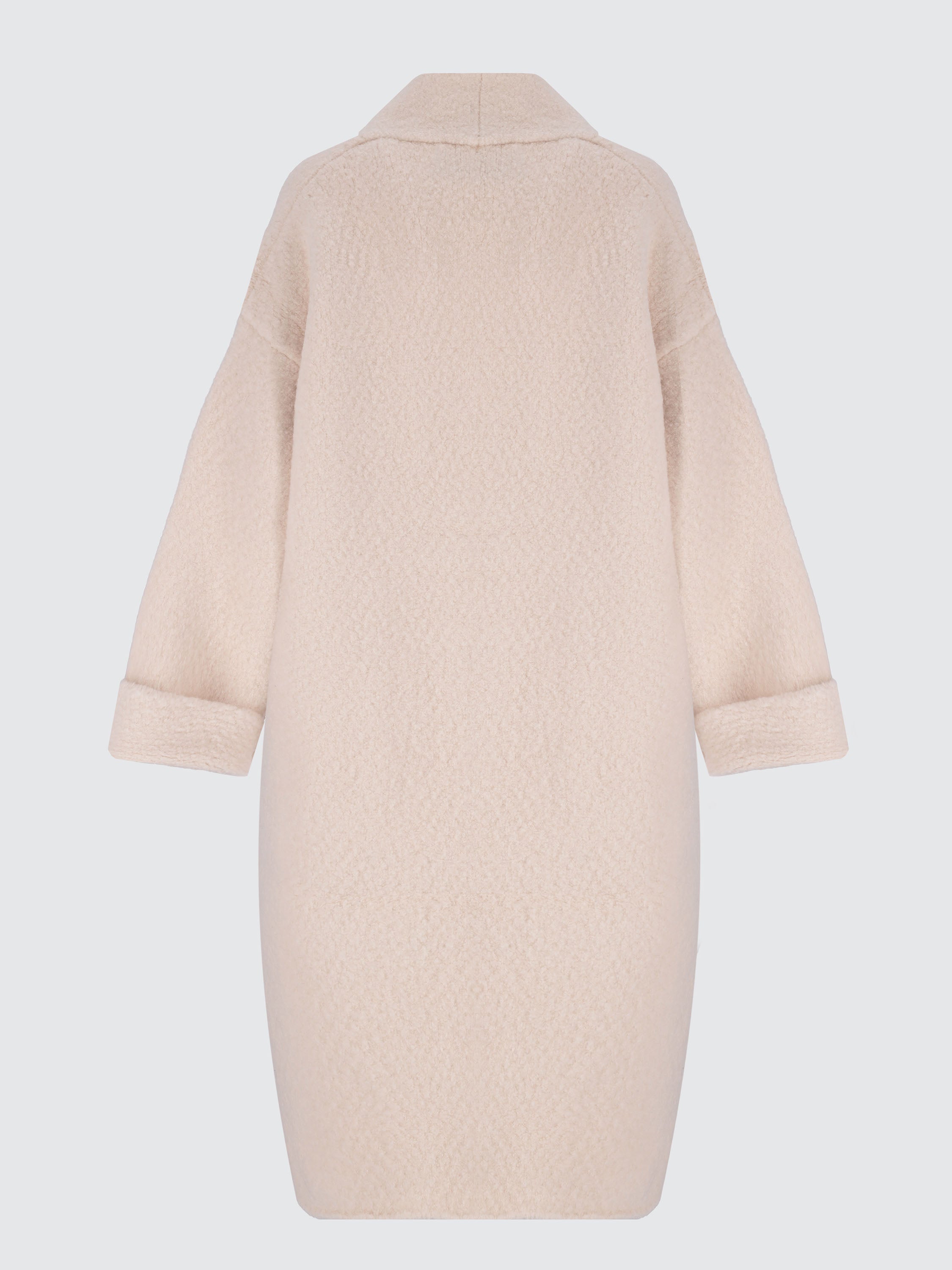 Bouclé Wool Dressing Gown Coat