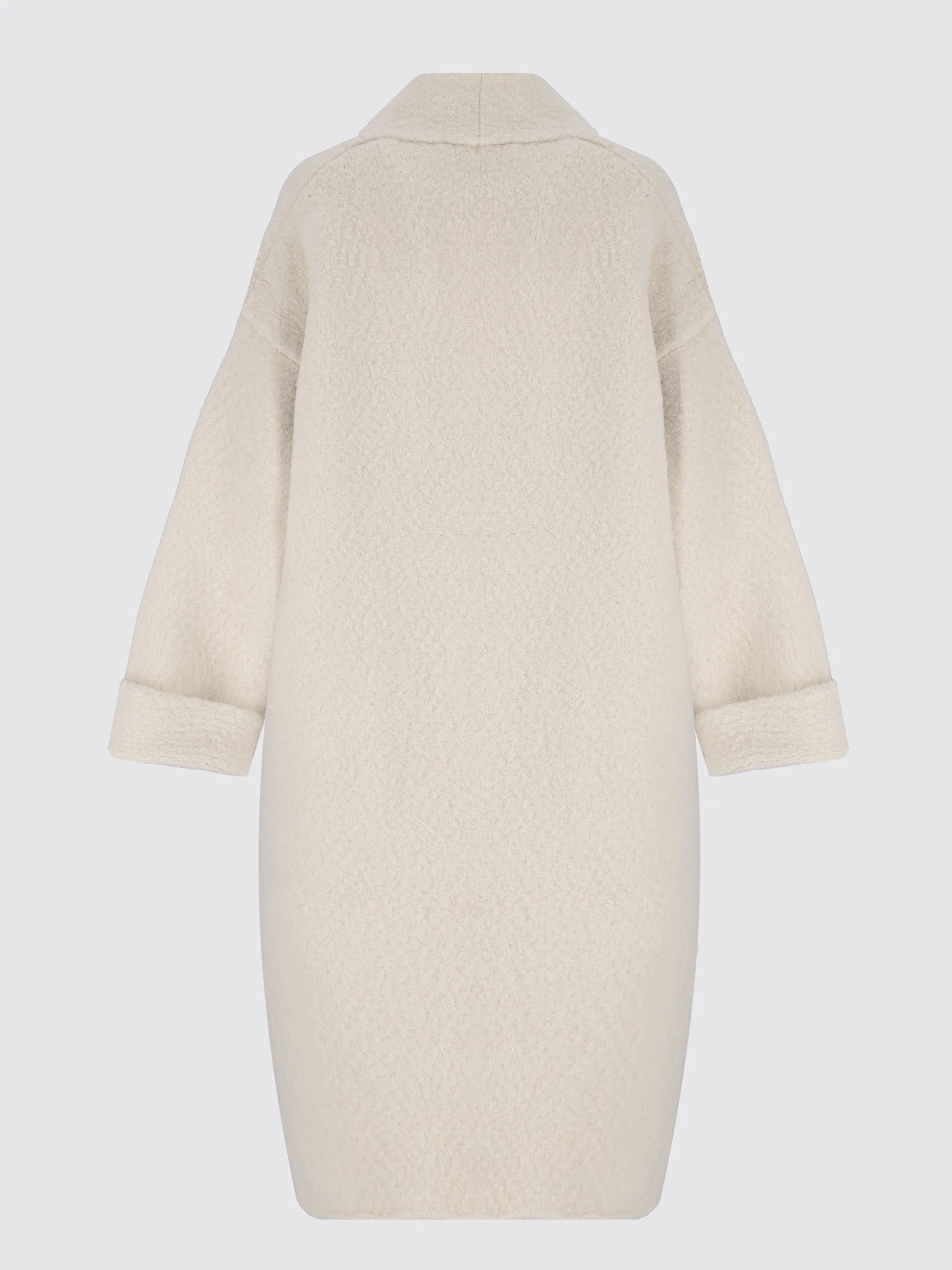 Bouclé Wool Dressing Gown Coat