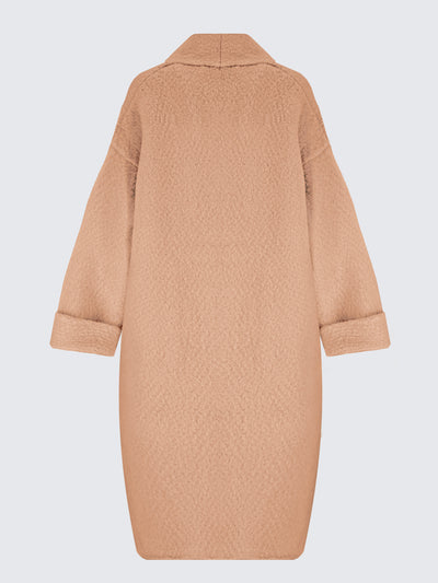 Cappotto Vestaglia In Lana Bouclé