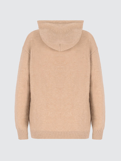Felpa Con Cappuccio In Cashmere E Seta