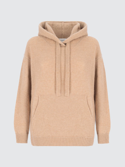 Felpa Con Cappuccio In Cashmere E Seta