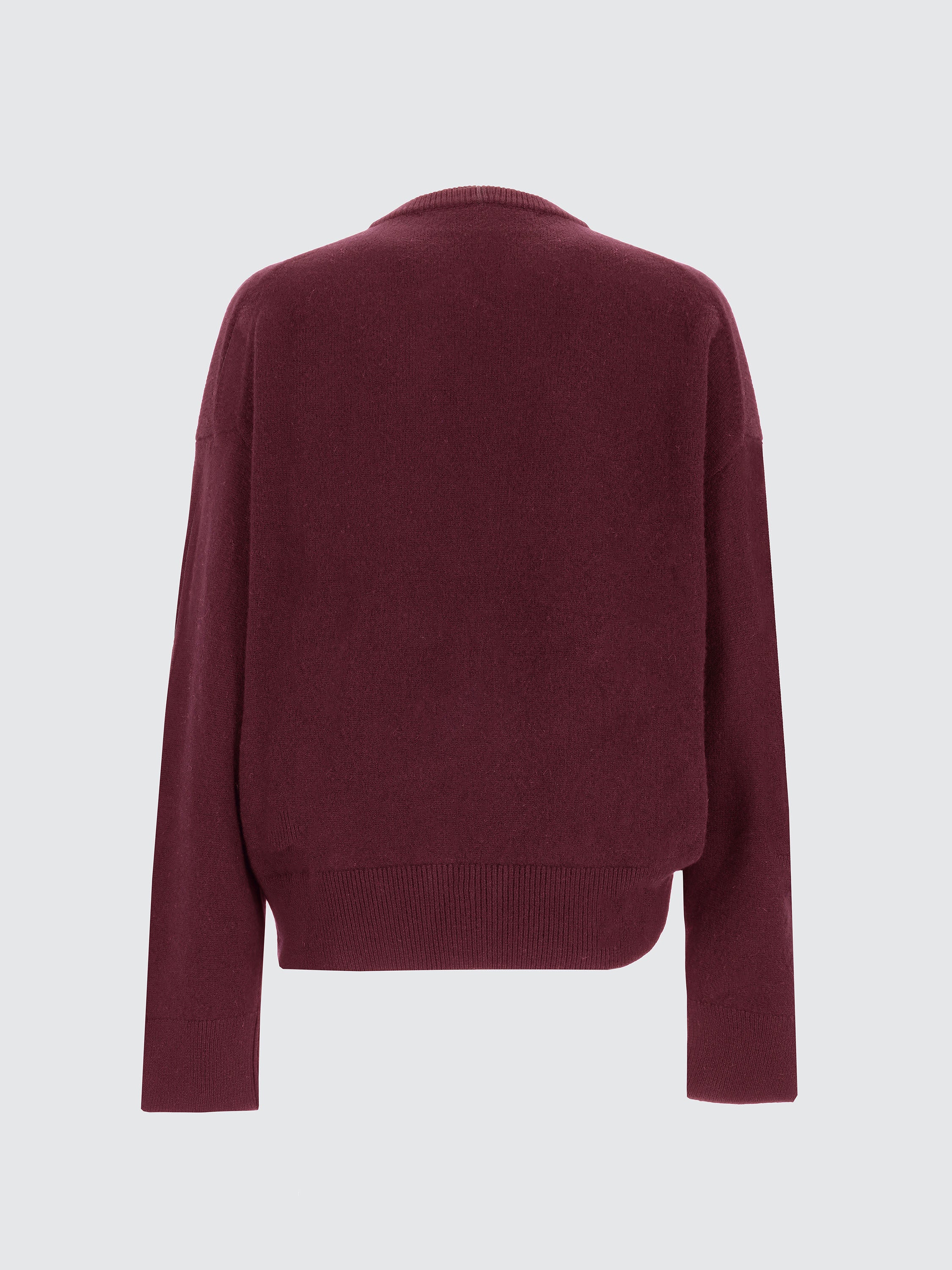 Asymmetrical Merino Wool Crewneck Sweater