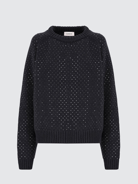 Hotfix Crystal Crewneck Sweater