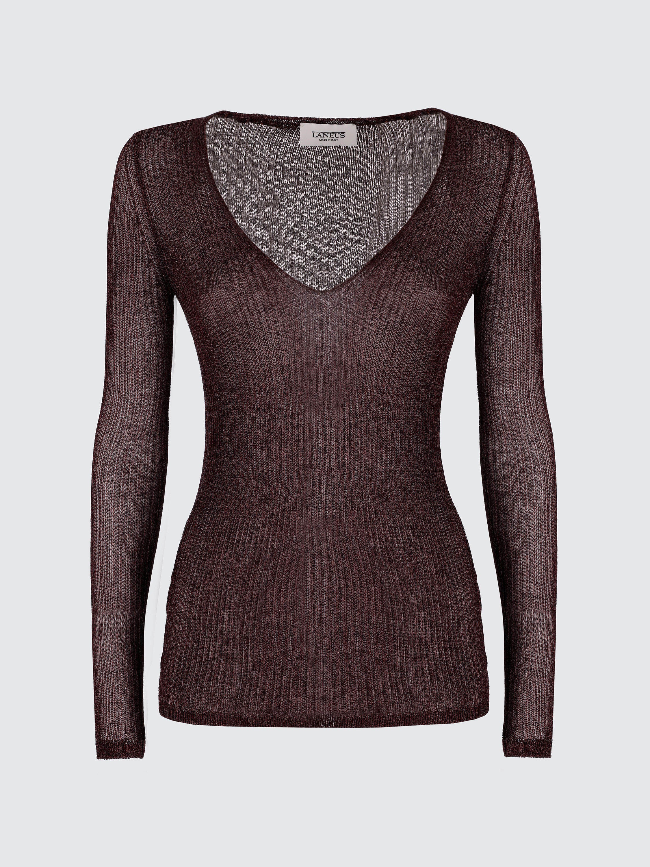 Maglia Scollo A V In Lurex