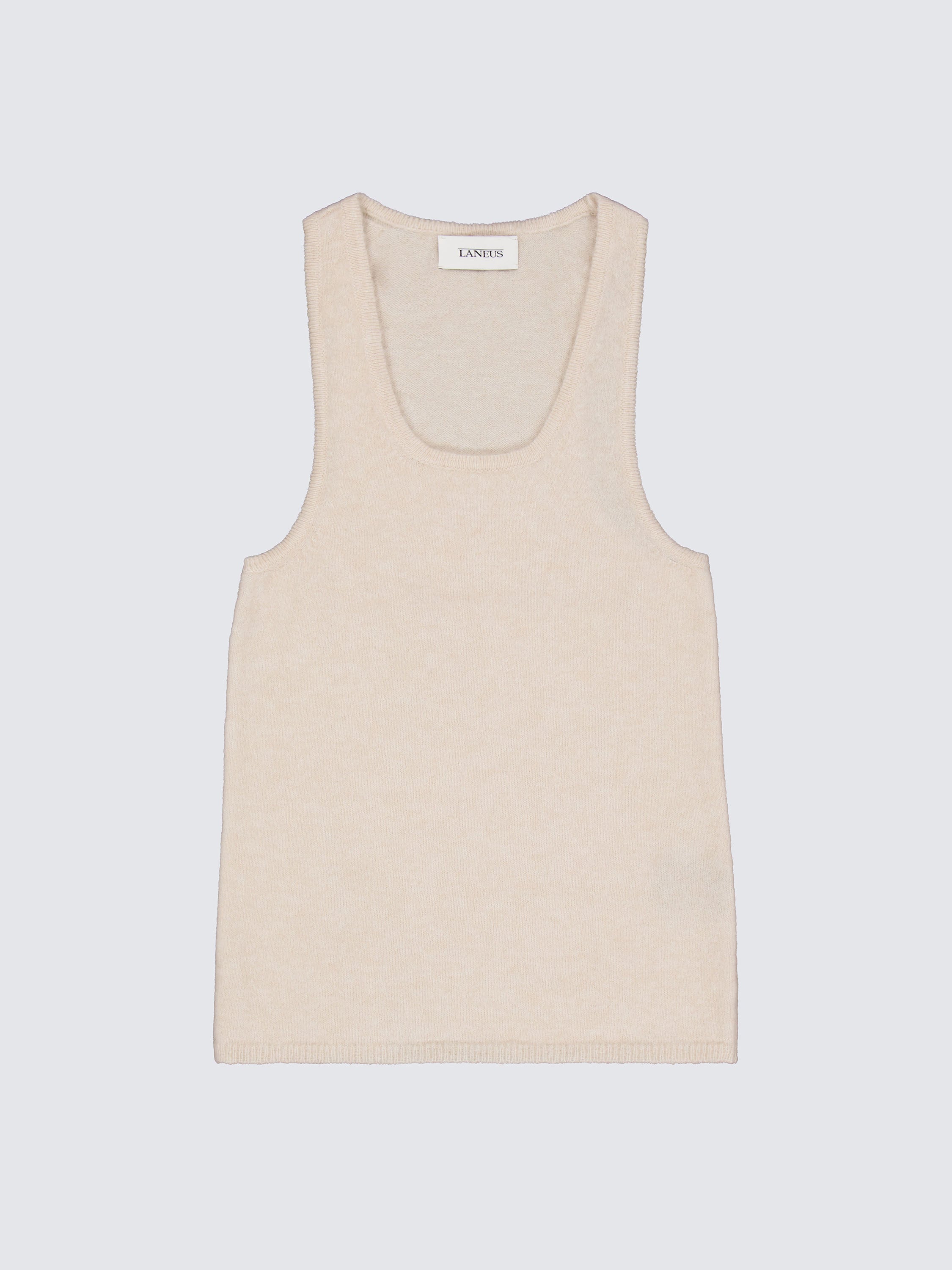 Crew Neck Wool Tank Top