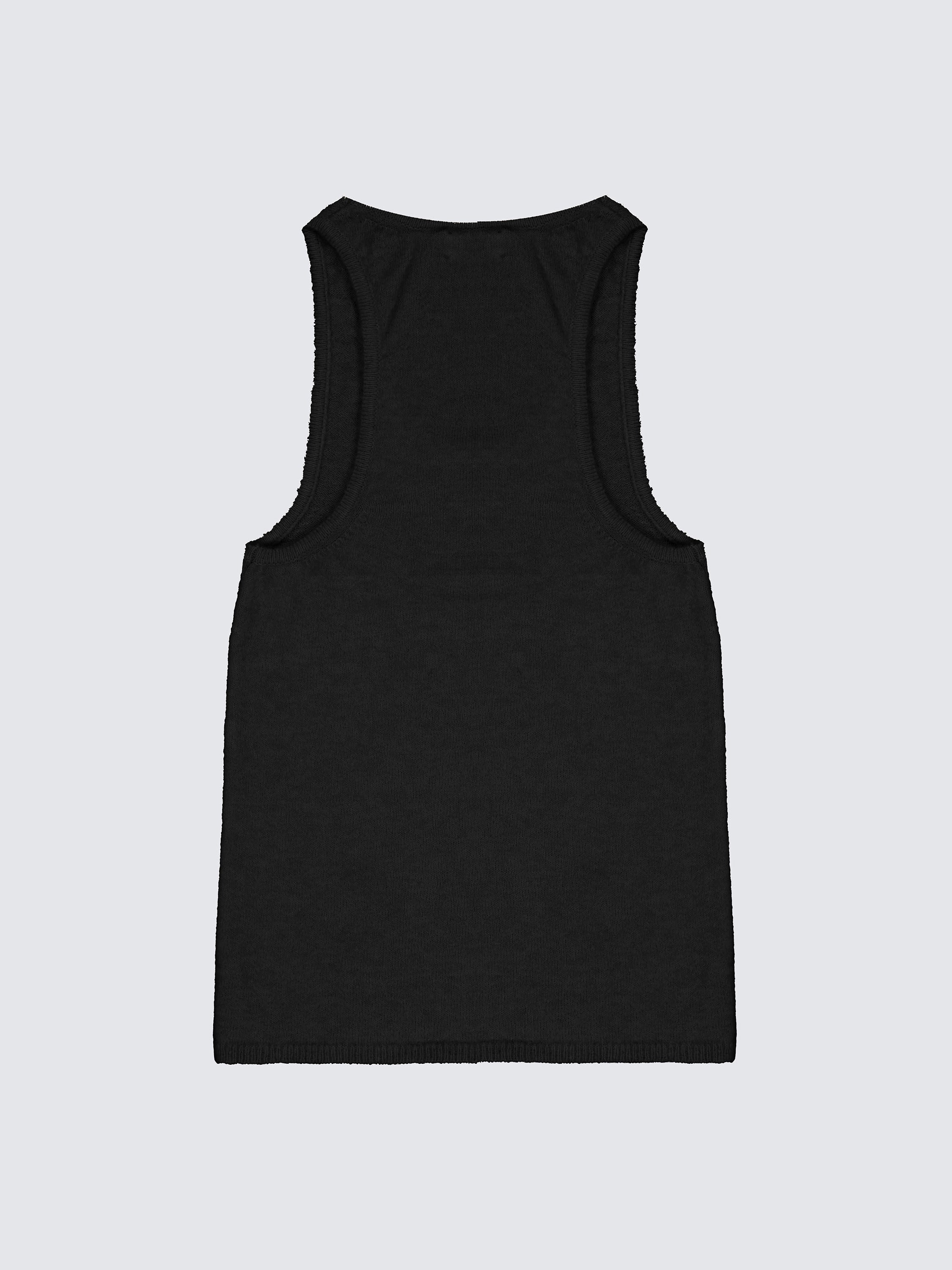 Crew Neck Wool Tank Top