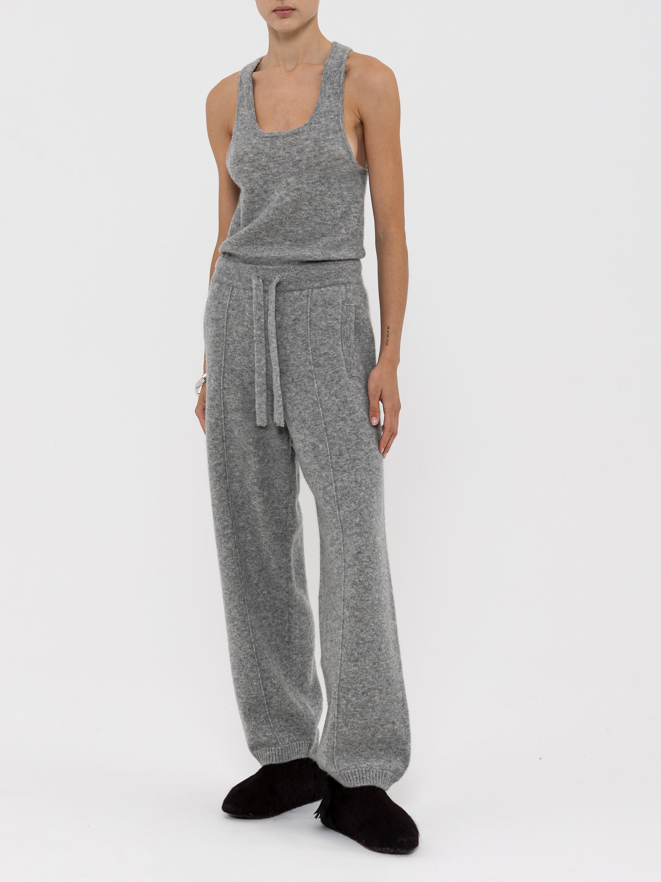 Cashmere and Silk Jumpsuit Style Trousers