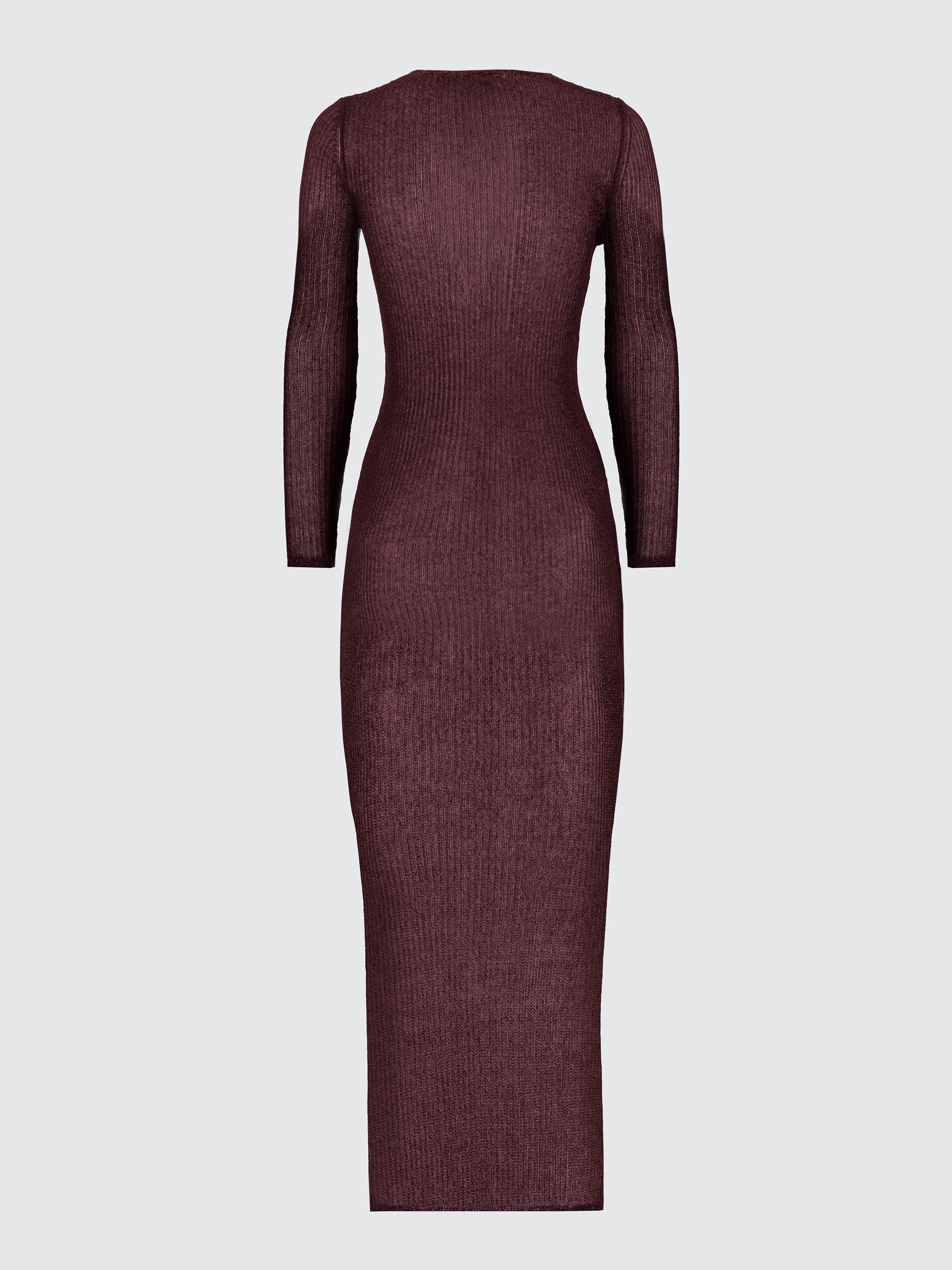 Long V-neck Dress In Lurex