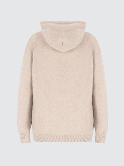 Felpa Con Cappuccio In Cashmere E Seta