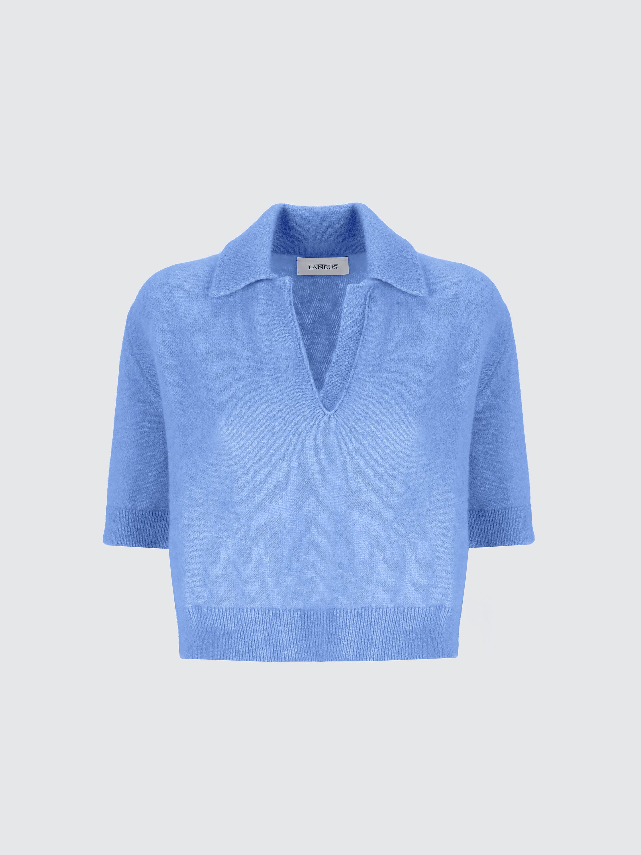 Polo Manica Corta In Cashmere E Seta