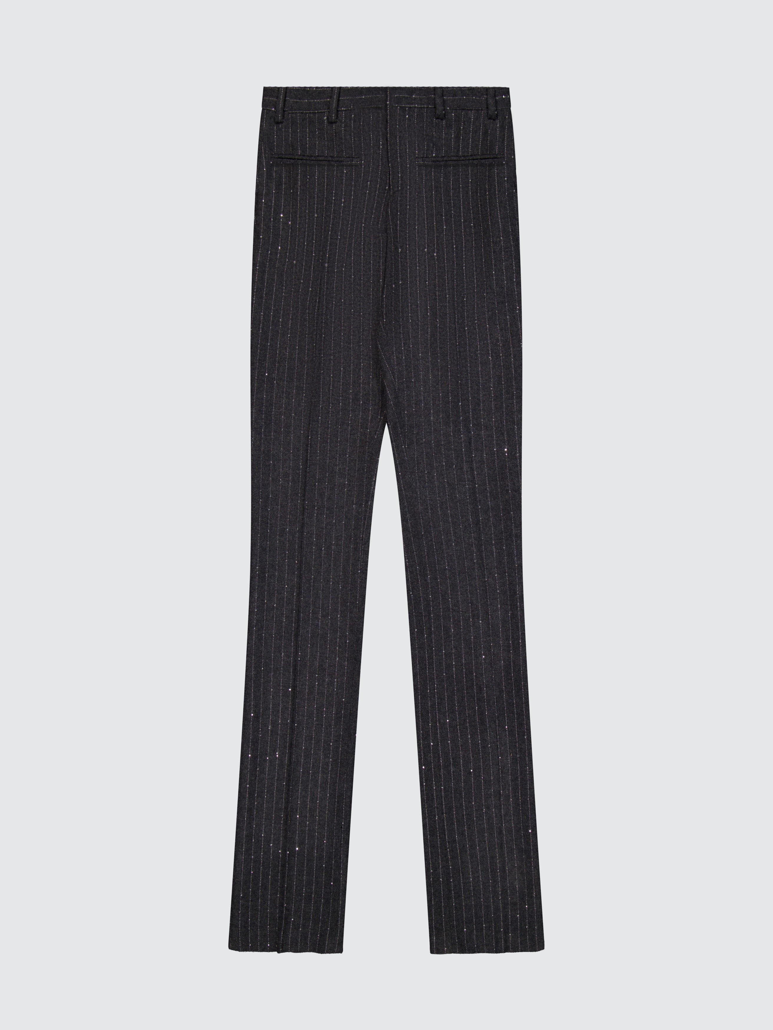 Pinstriped Cigarette Trousers