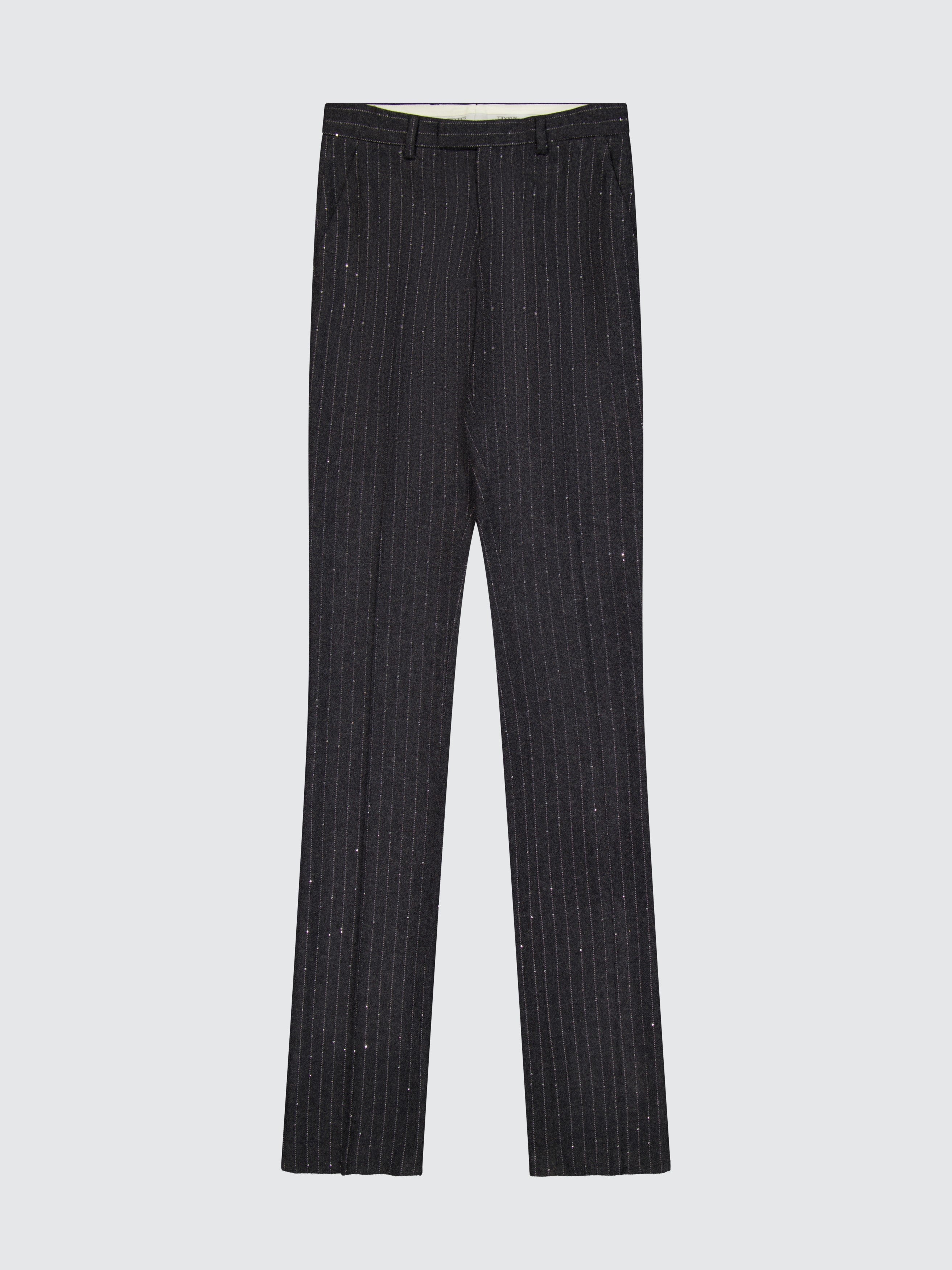 Pinstriped Cigarette Trousers