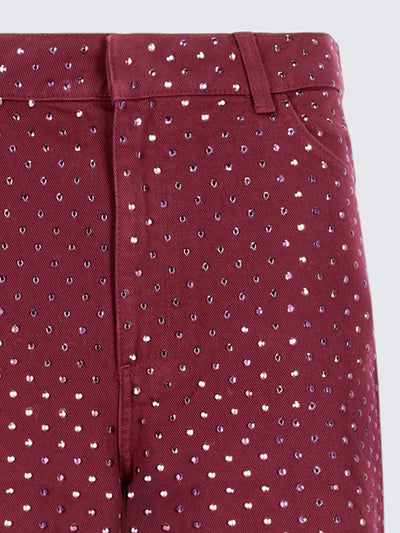 Pantalone Baggy Con Hotfix Crystal