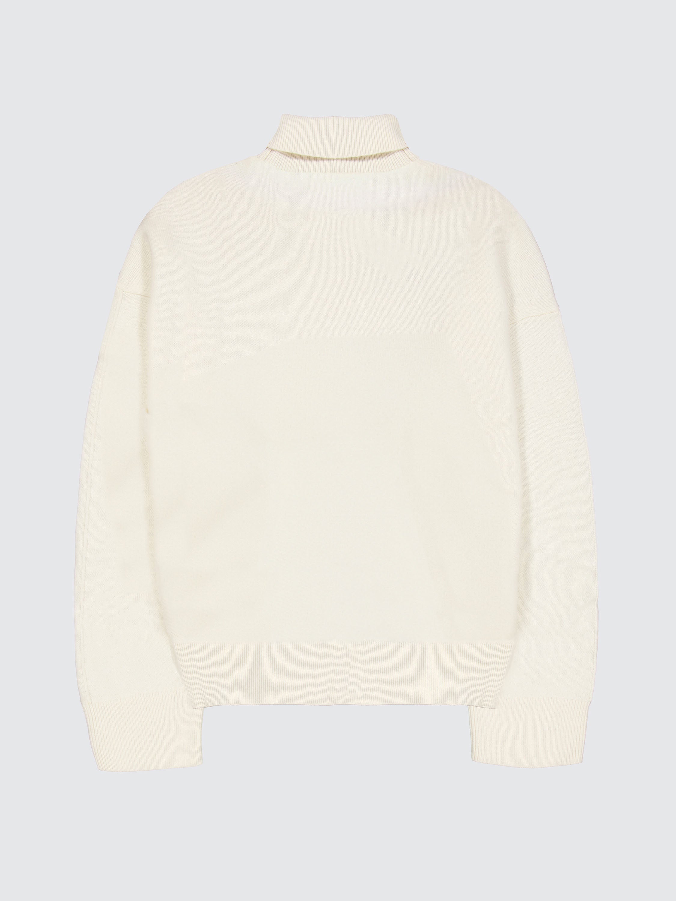 Oversized Asymmetrical Turtleneck In Merino Wool And Cashmere