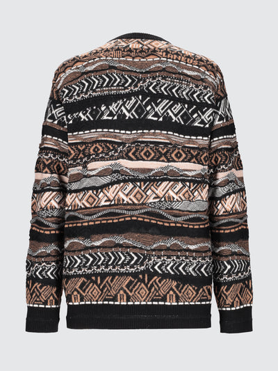 Knitted iconic jacquard cardigan