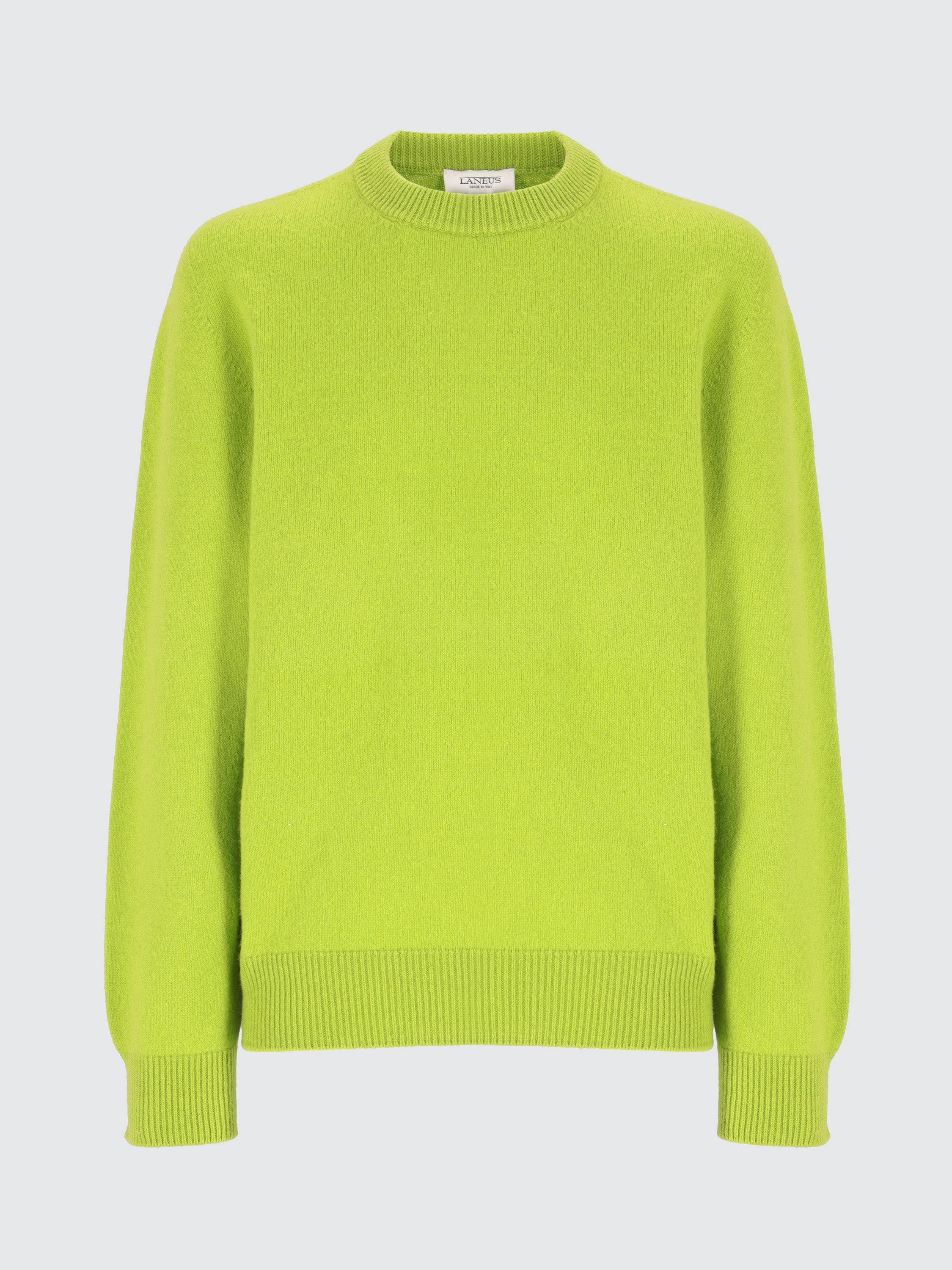 Maglia girocollo in lana merino e cashmere