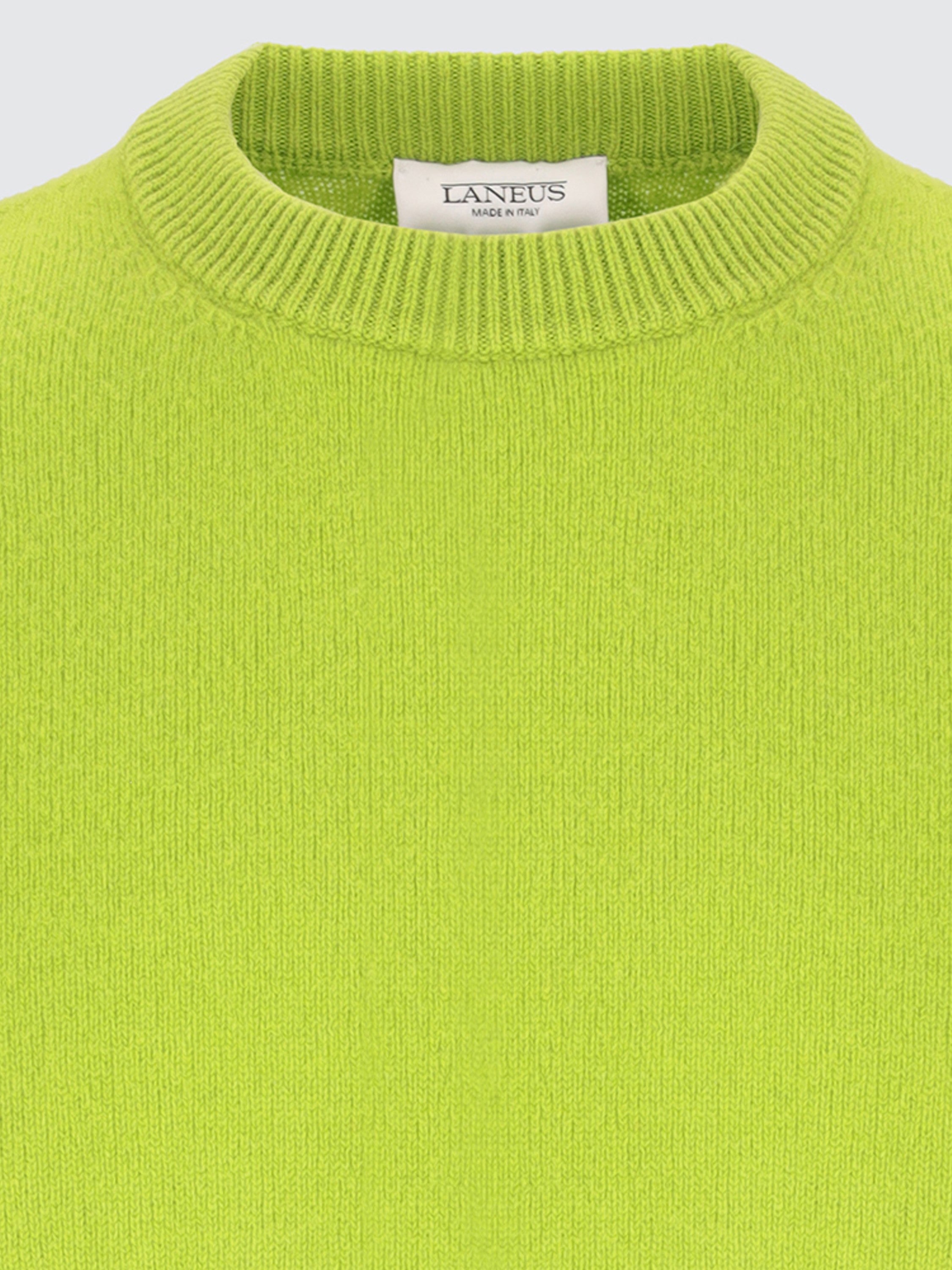 Maglia girocollo in lana merino e cashmere