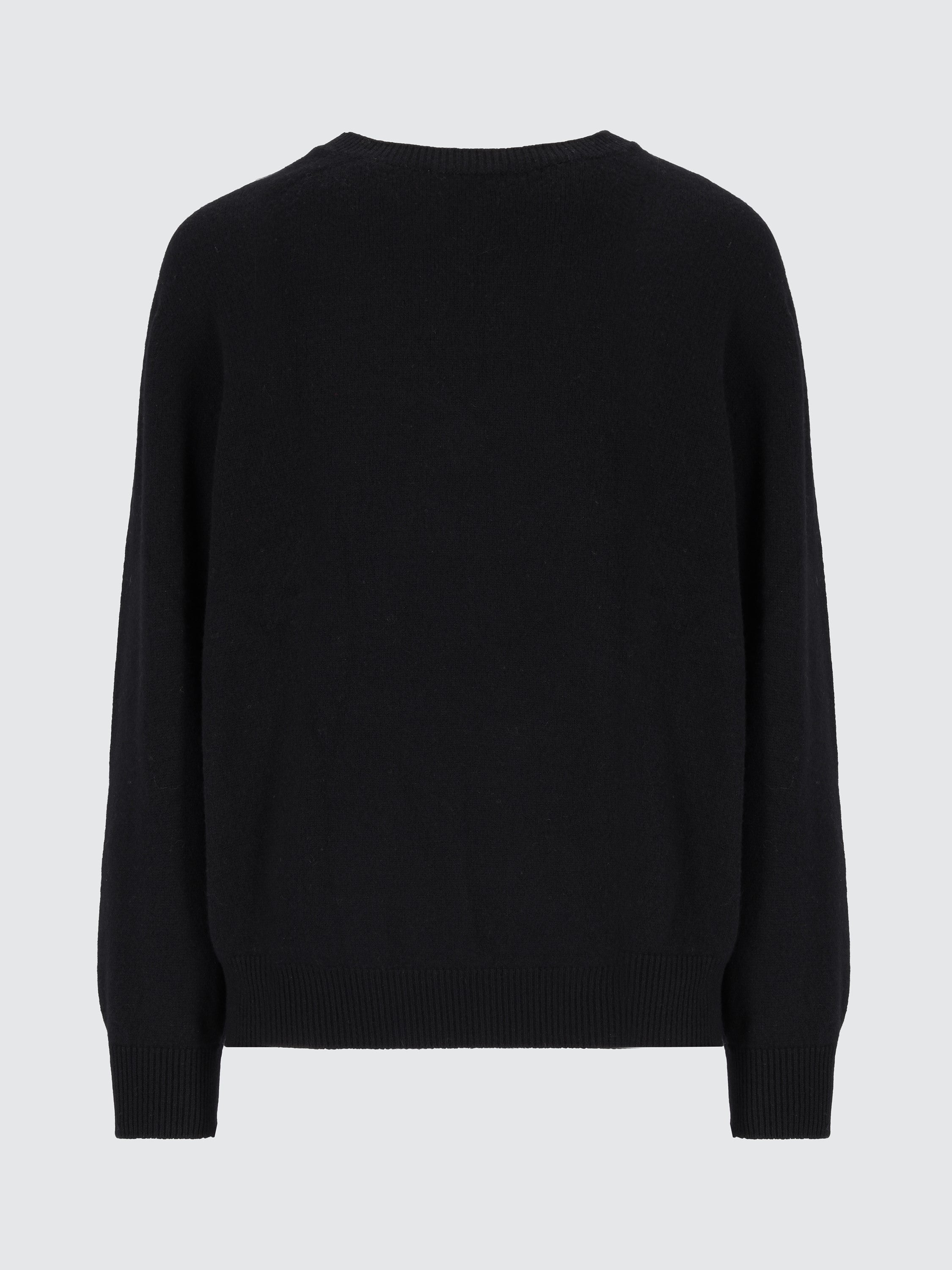 Maglia a V in lana merino e cashmere