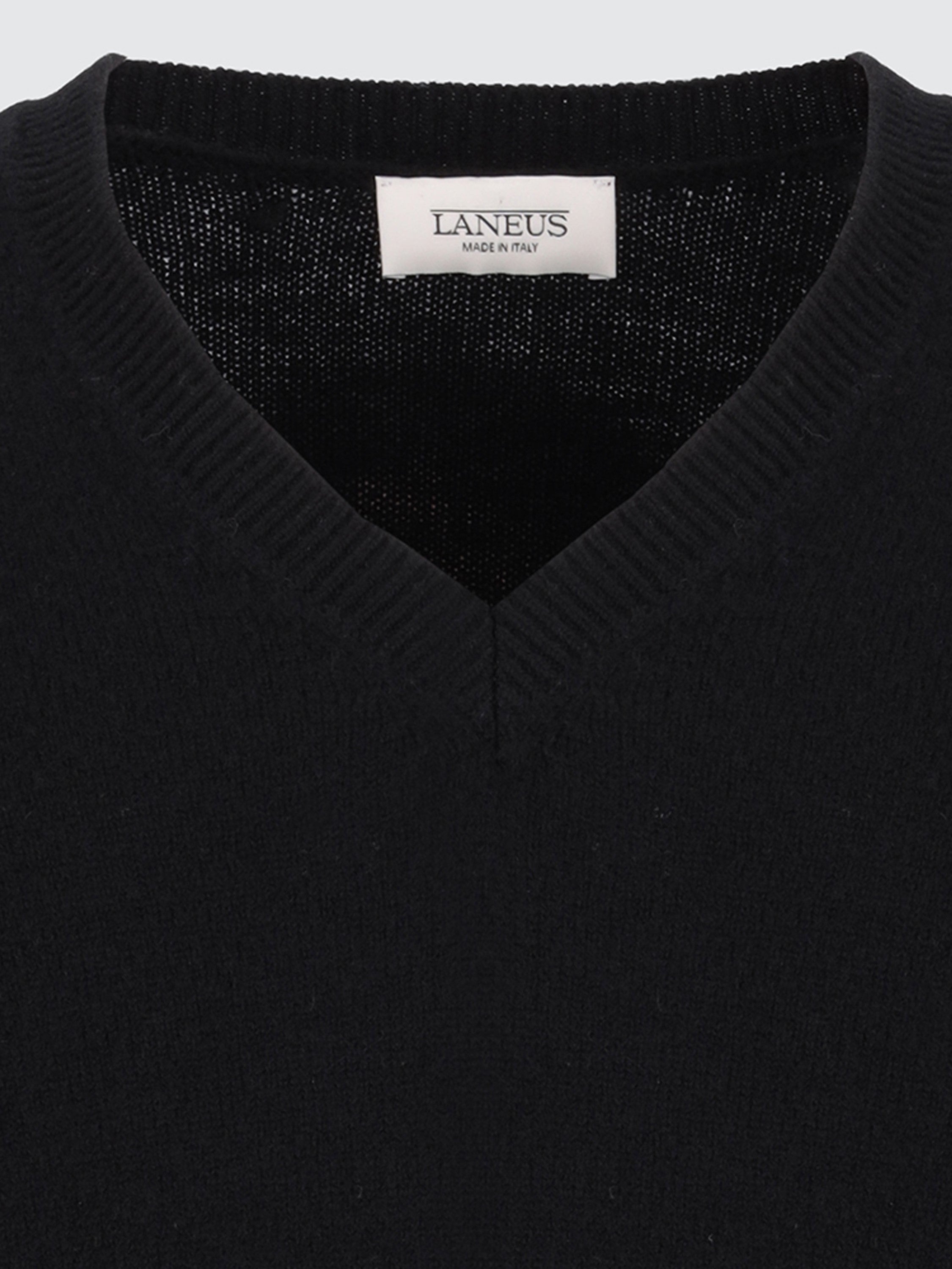 Maglia a V in lana merino e cashmere