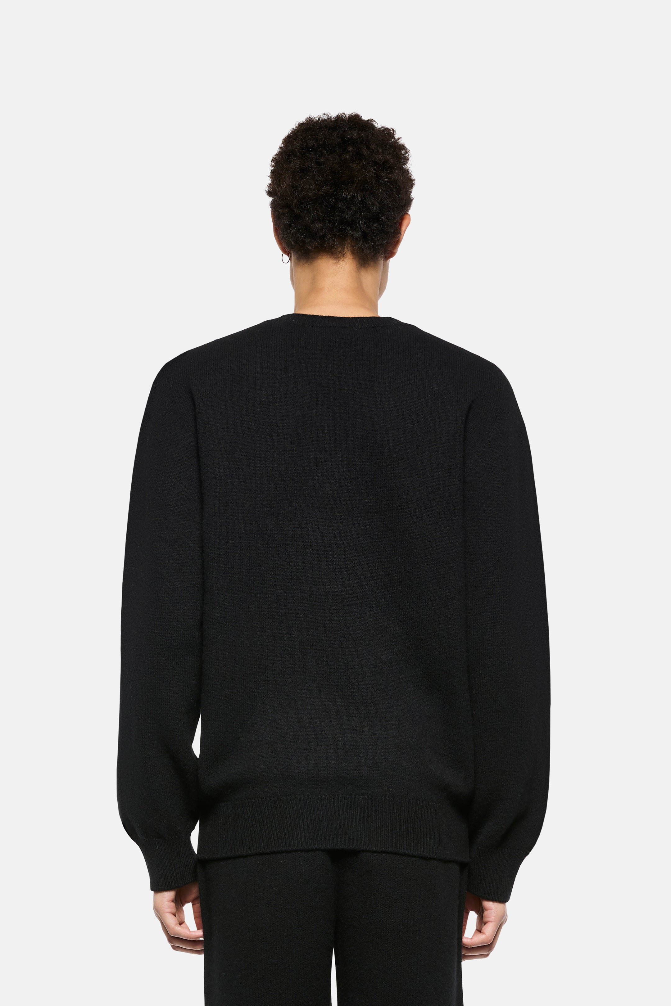 Maglia a V in lana merino e cashmere
