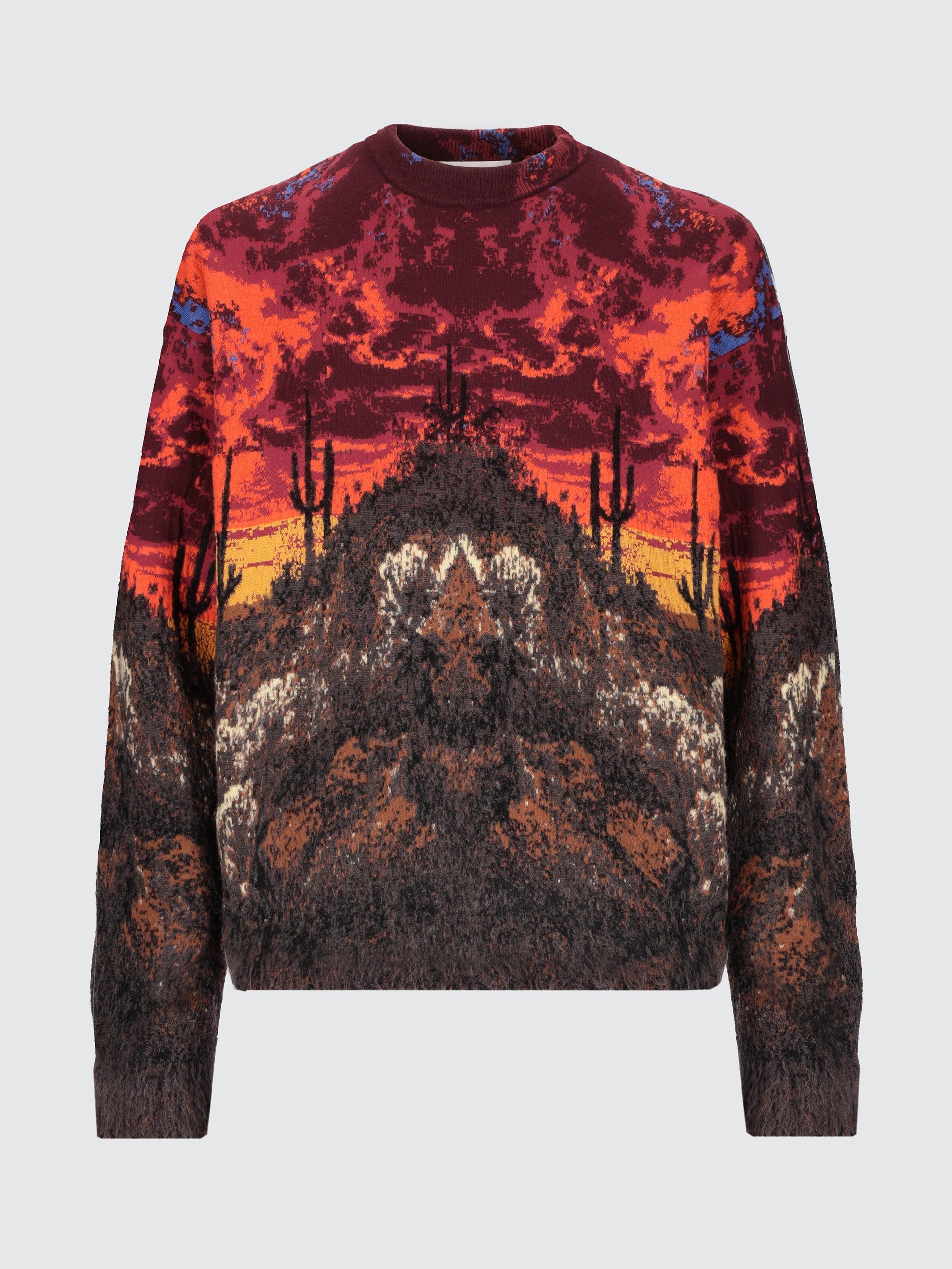Maglia girocollo jacquard oniric desert