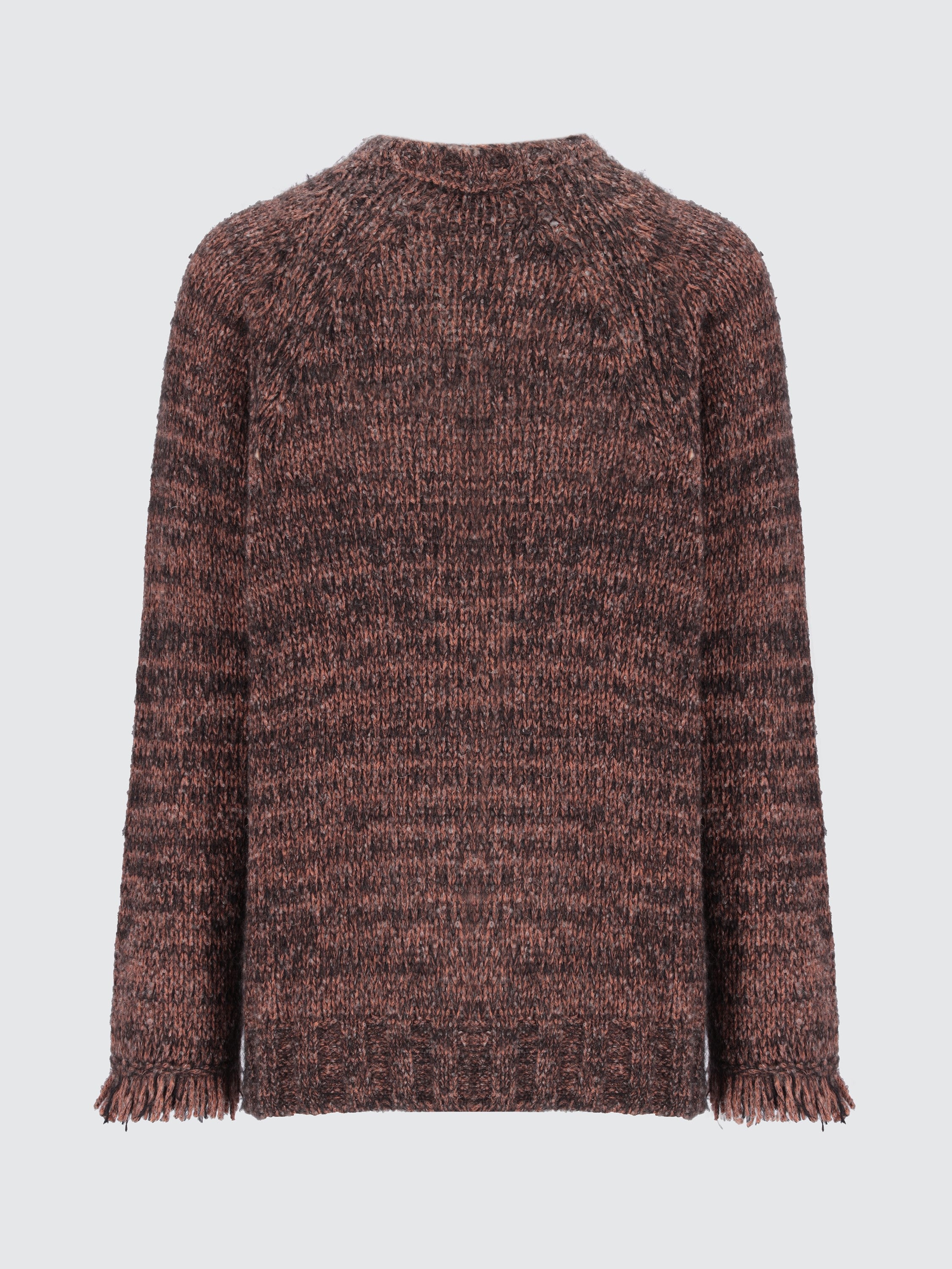 Maglia girocollo in baby alpaca Mouliné