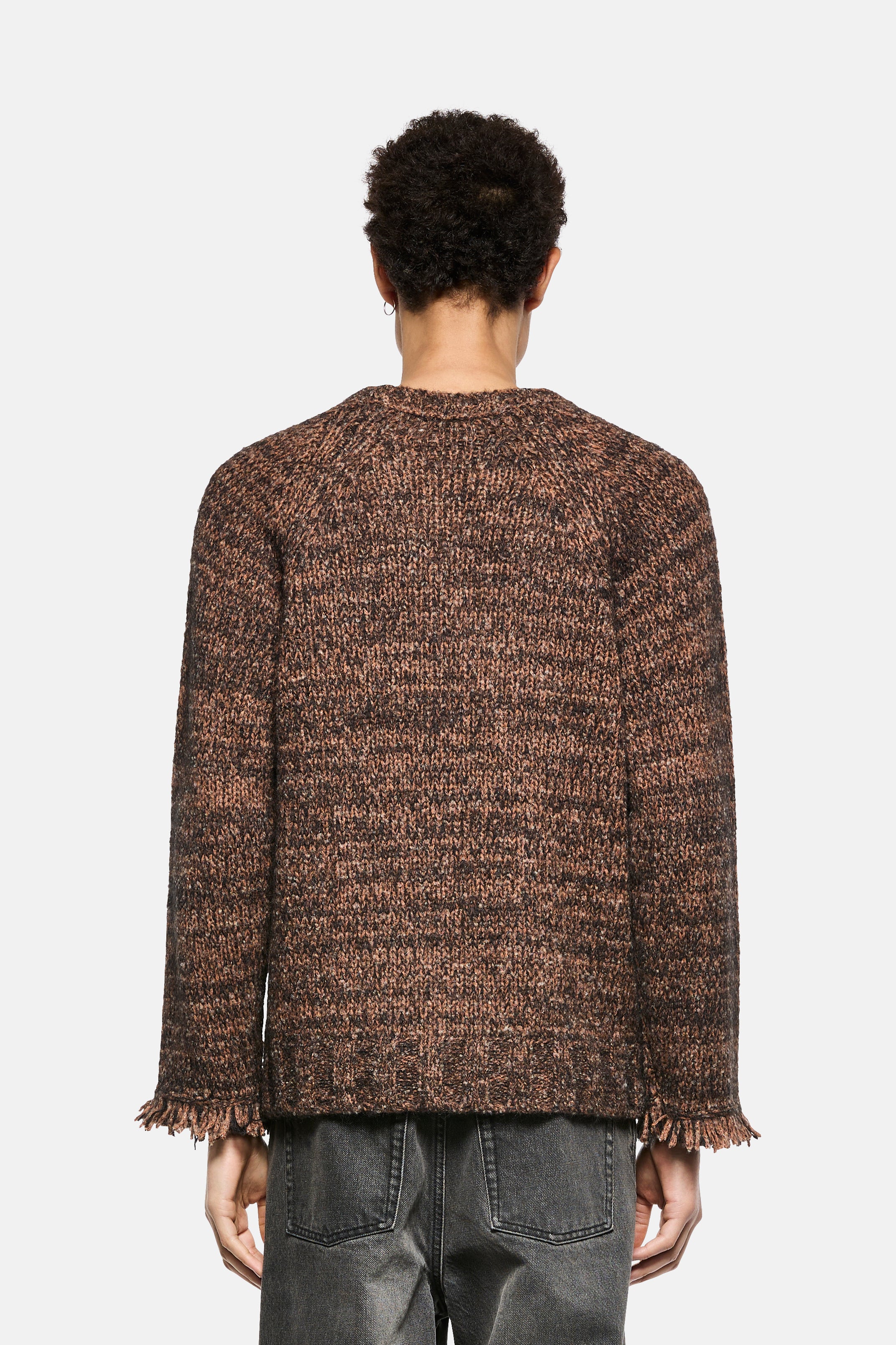 Maglia girocollo in baby alpaca Mouliné