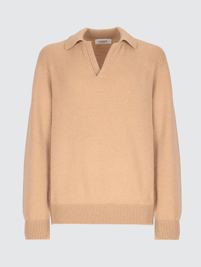 Wool and cashmere polo shirt