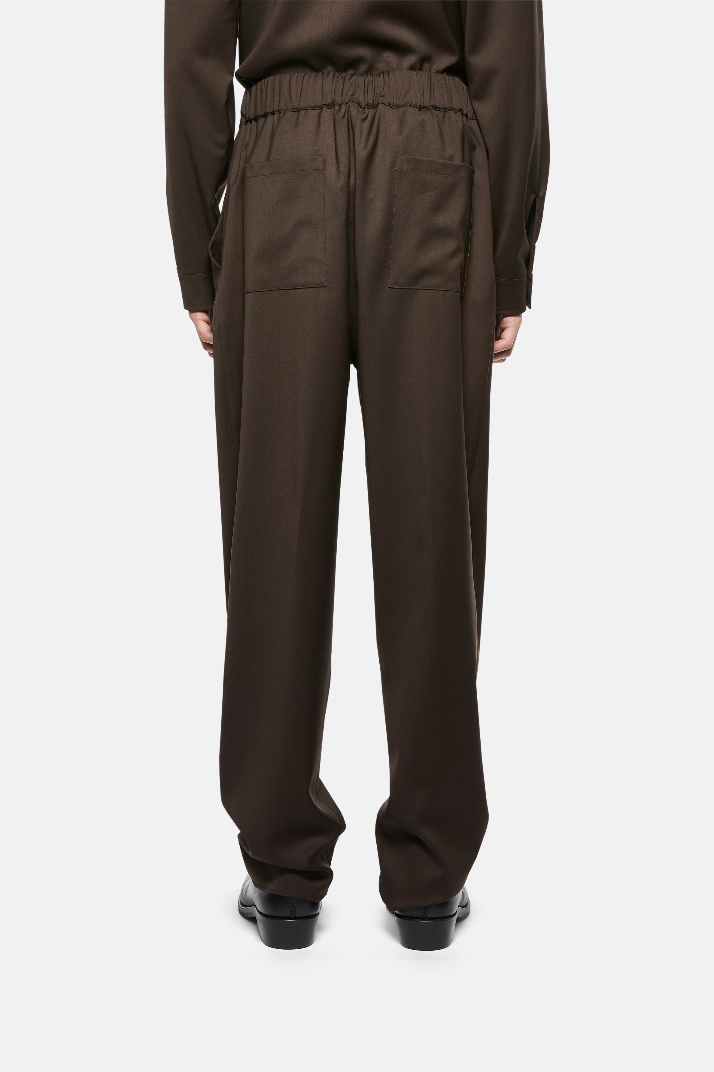Pantaloni gamba larga monopence