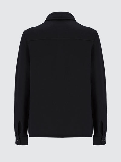 Camicia con cappuccio in lana e cashmere