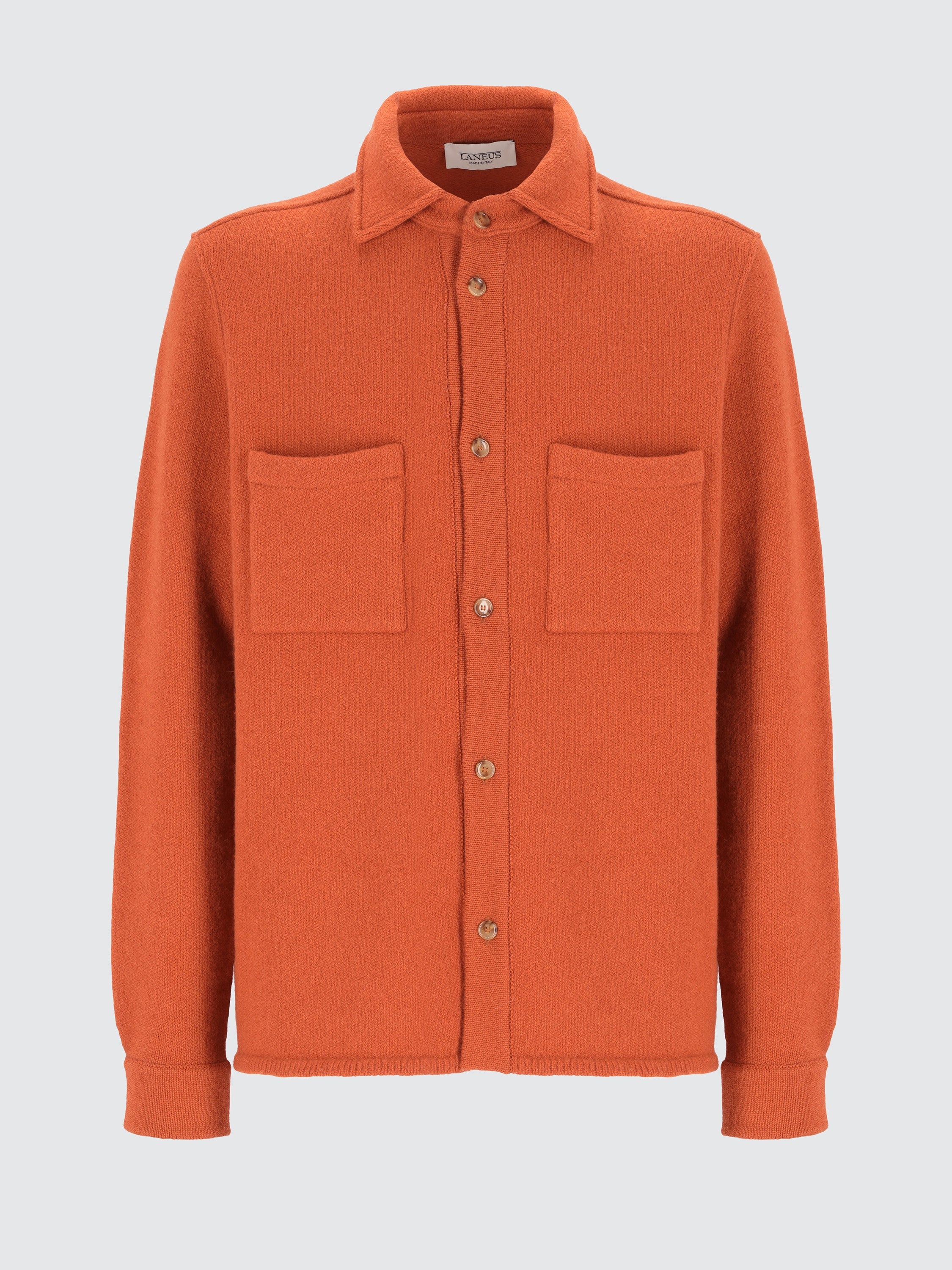 Camicia con cappuccio in lana e cashmere