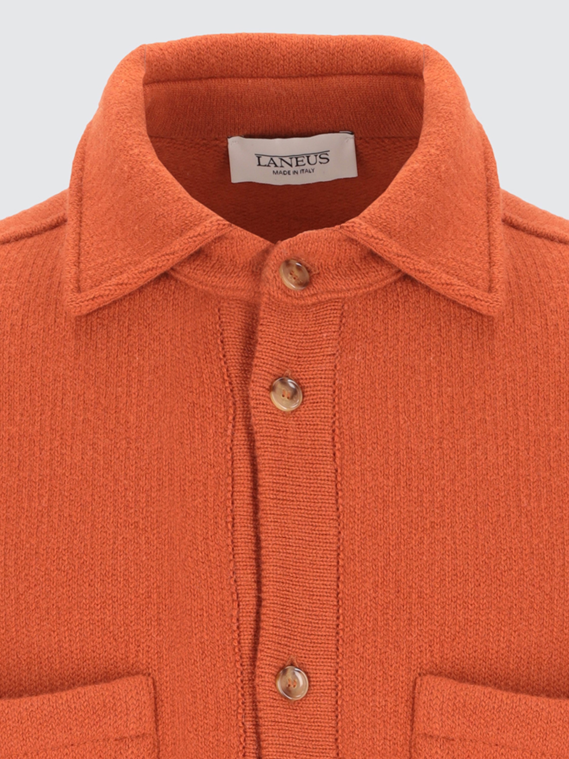 Camicia con cappuccio in lana e cashmere