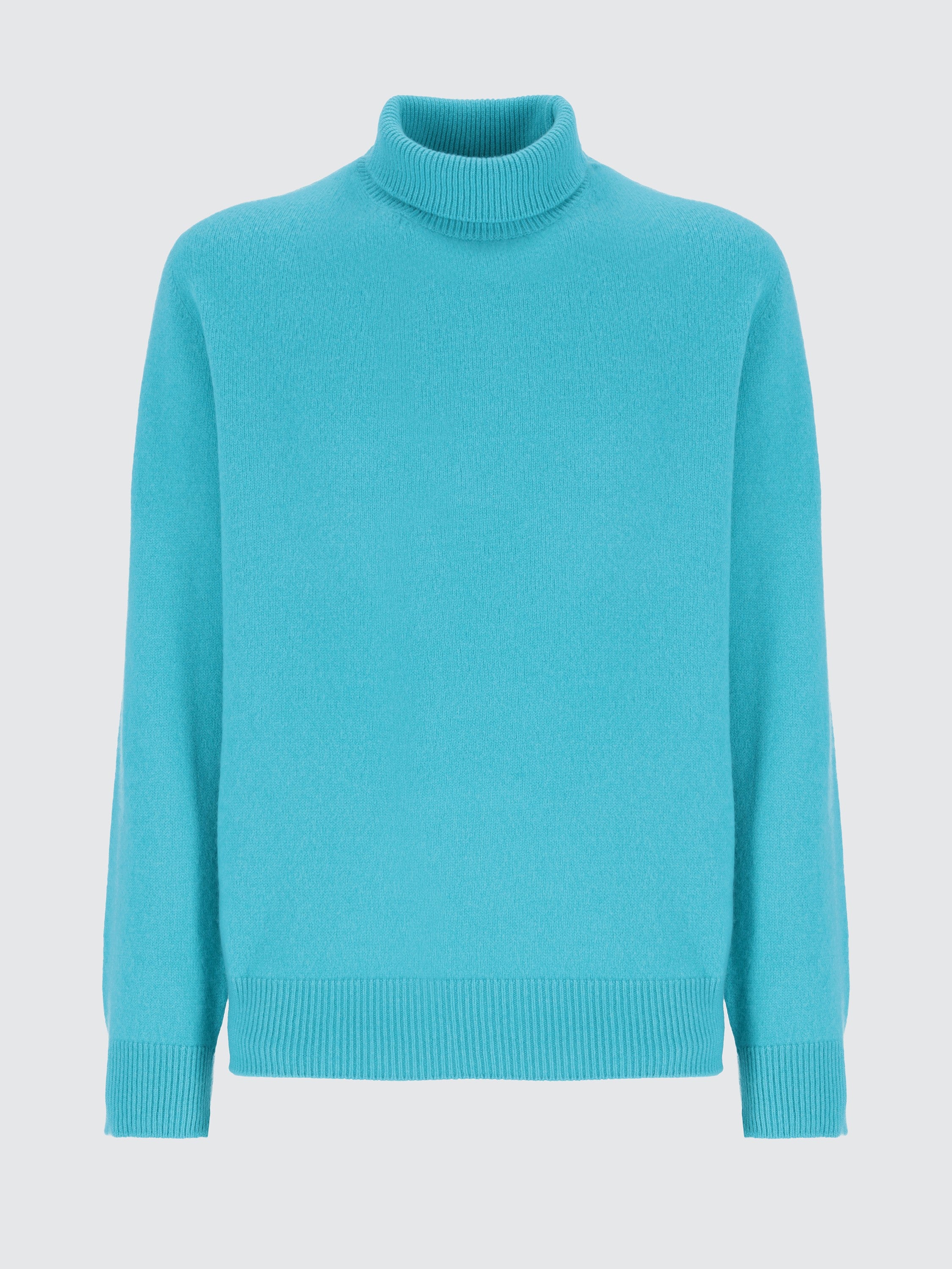 Maglia dolcevita in lana merinos e cashmere