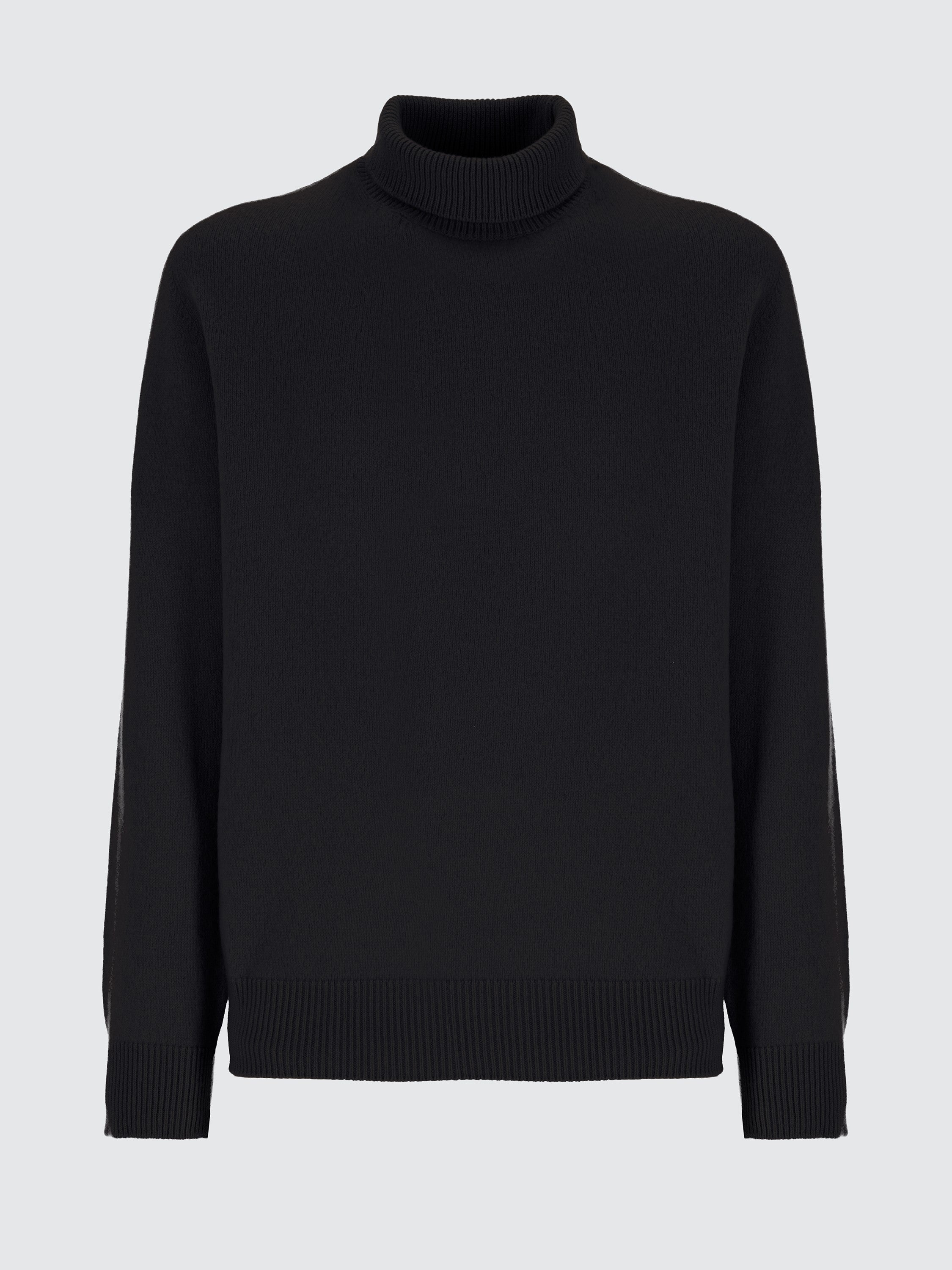 Maglia dolcevita in lana merinos e cashmere