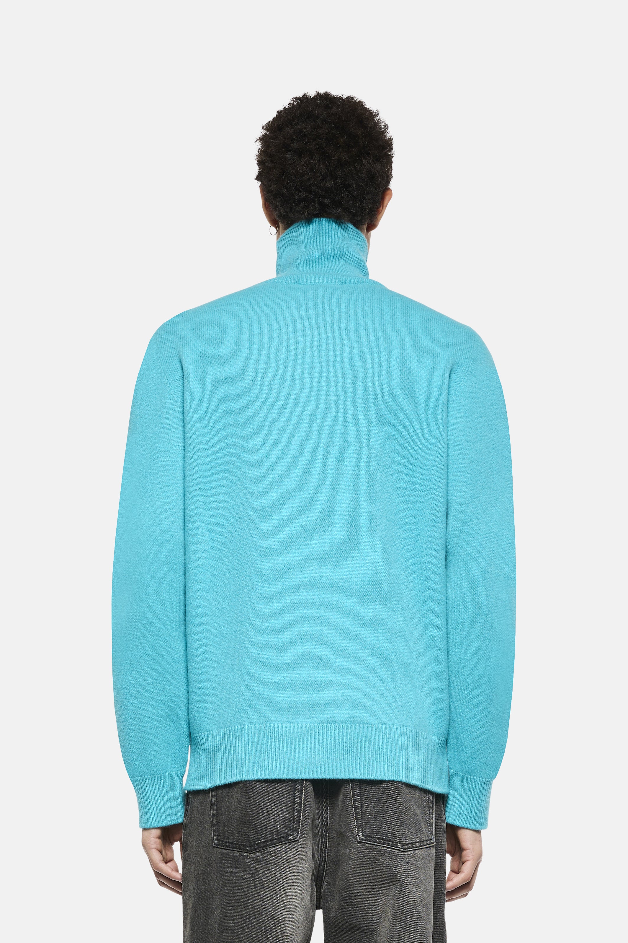 Maglia dolcevita in lana merinos e cashmere