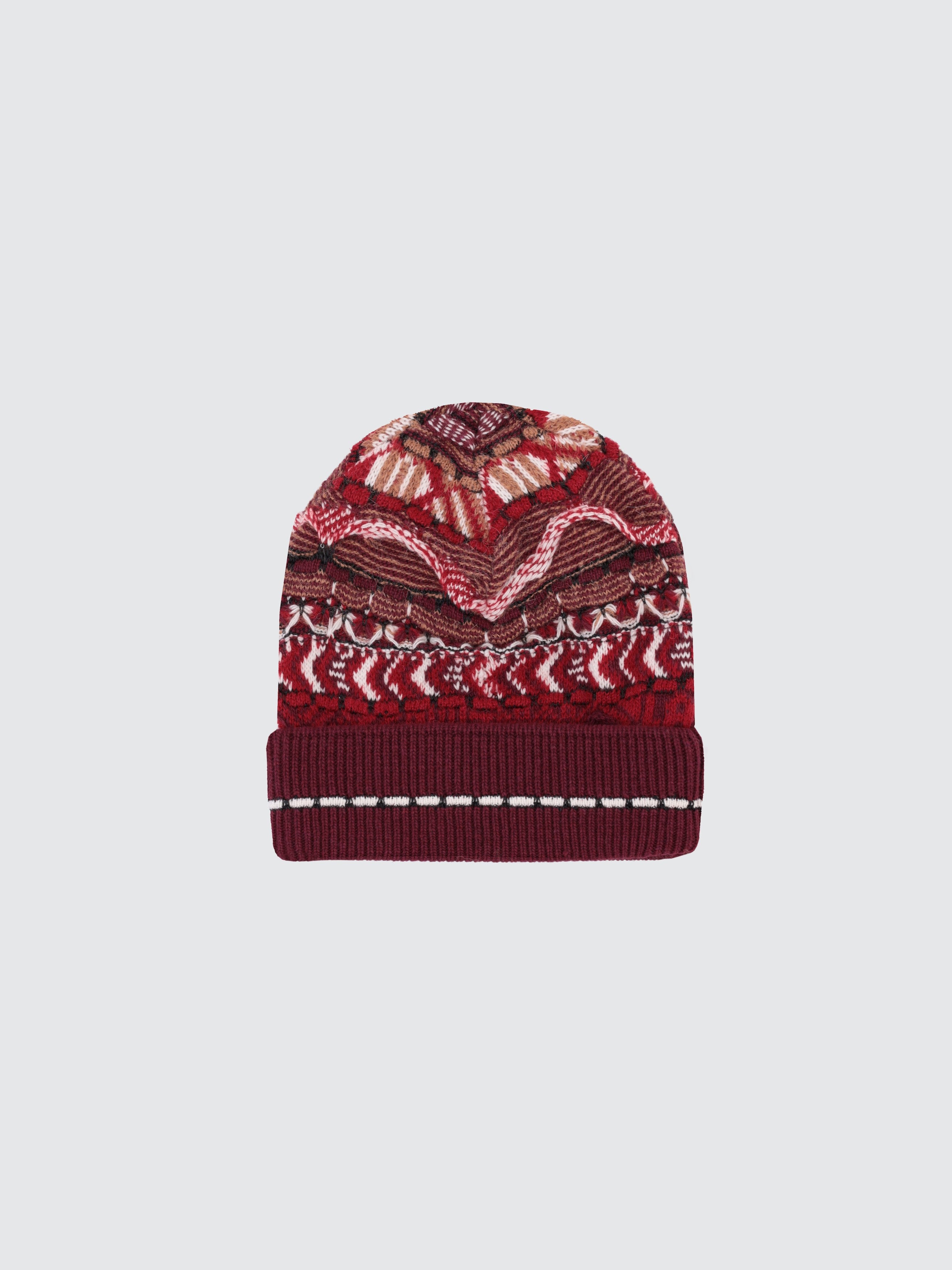 Wool and alpaca jacquard beanie