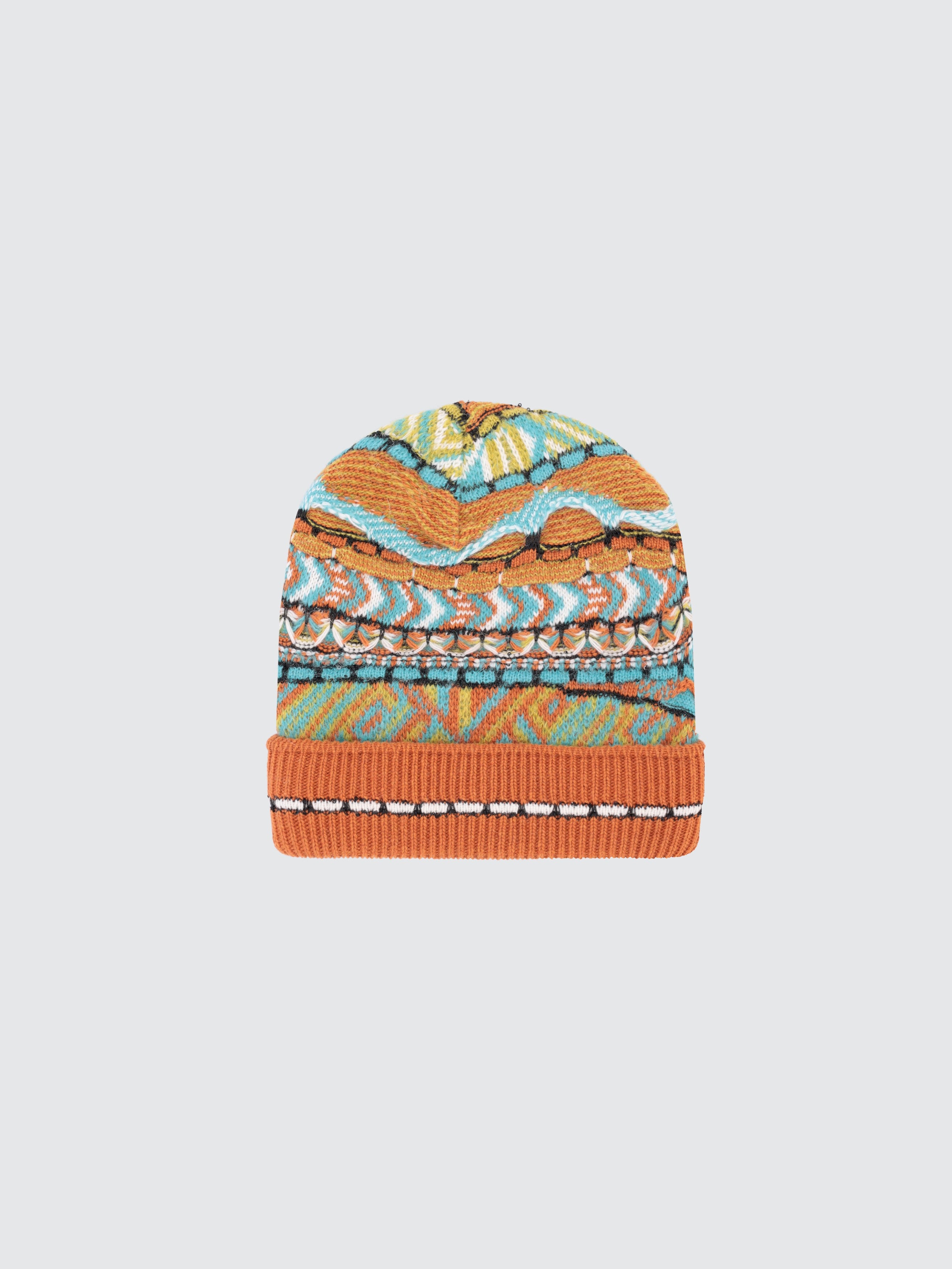 Wool and alpaca jacquard beanie