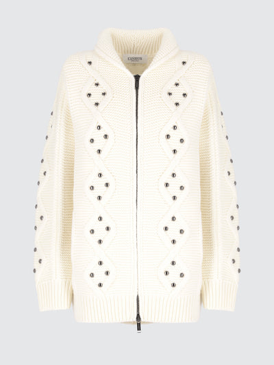 Wool knitted jacket