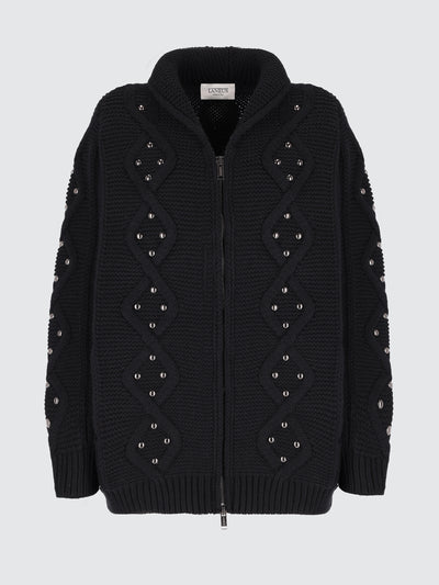 Wool knitted jacket