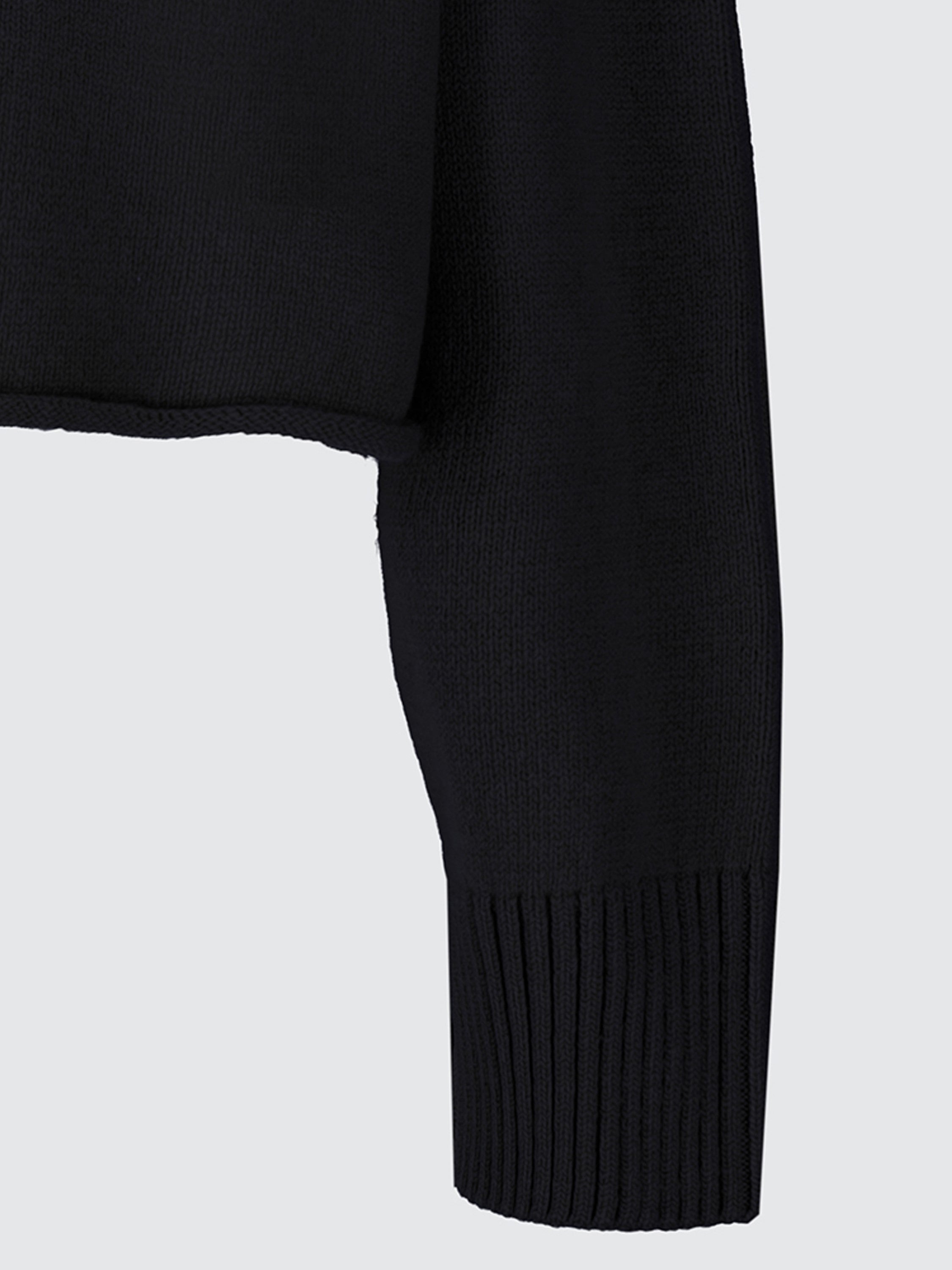 Maglia cropped in lana e cashmere