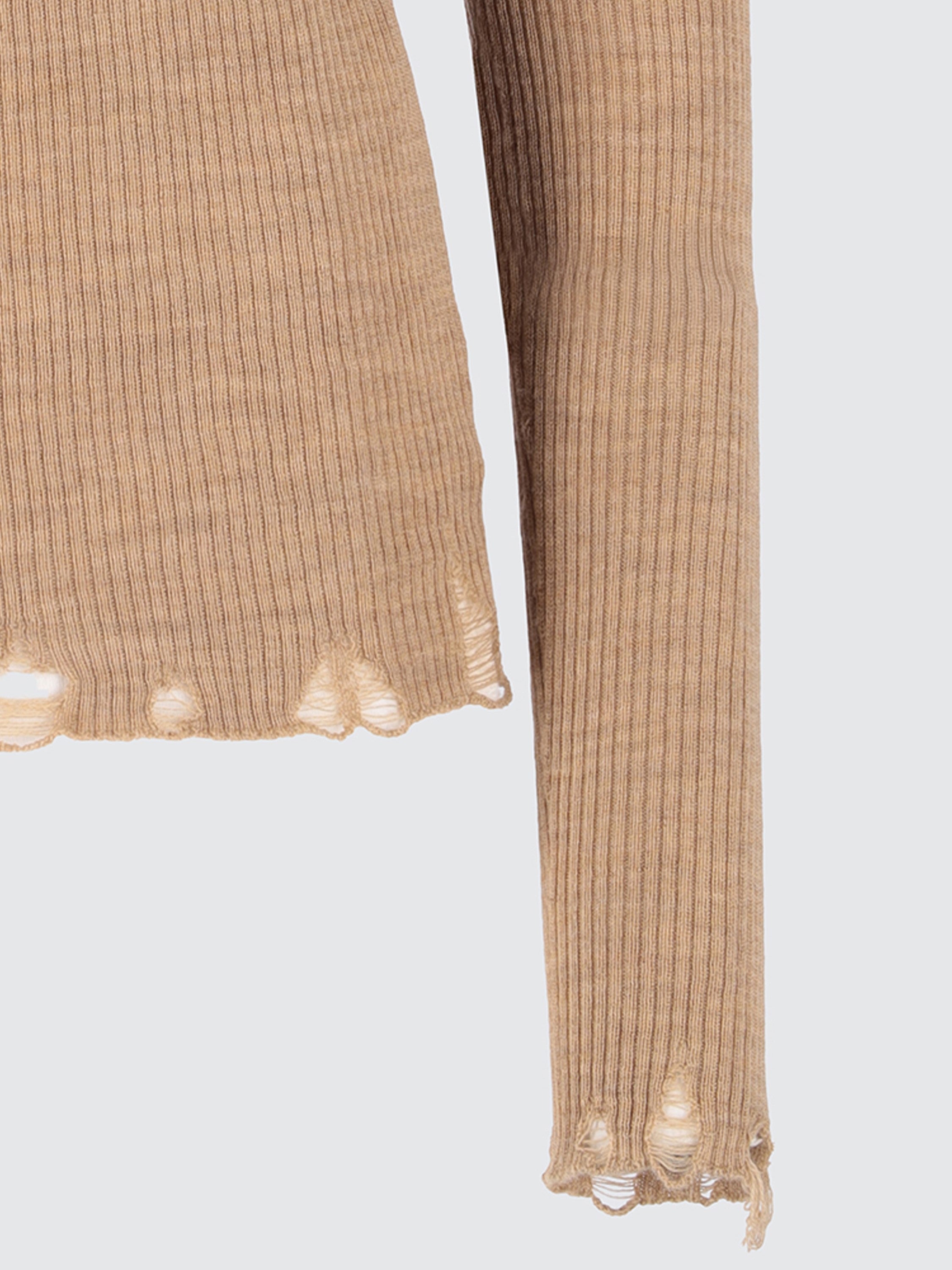 Maglia a costina in lana extrafine