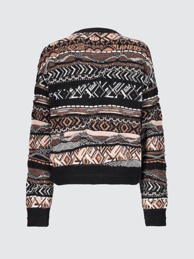 Maglia cropped jacquard Laneus